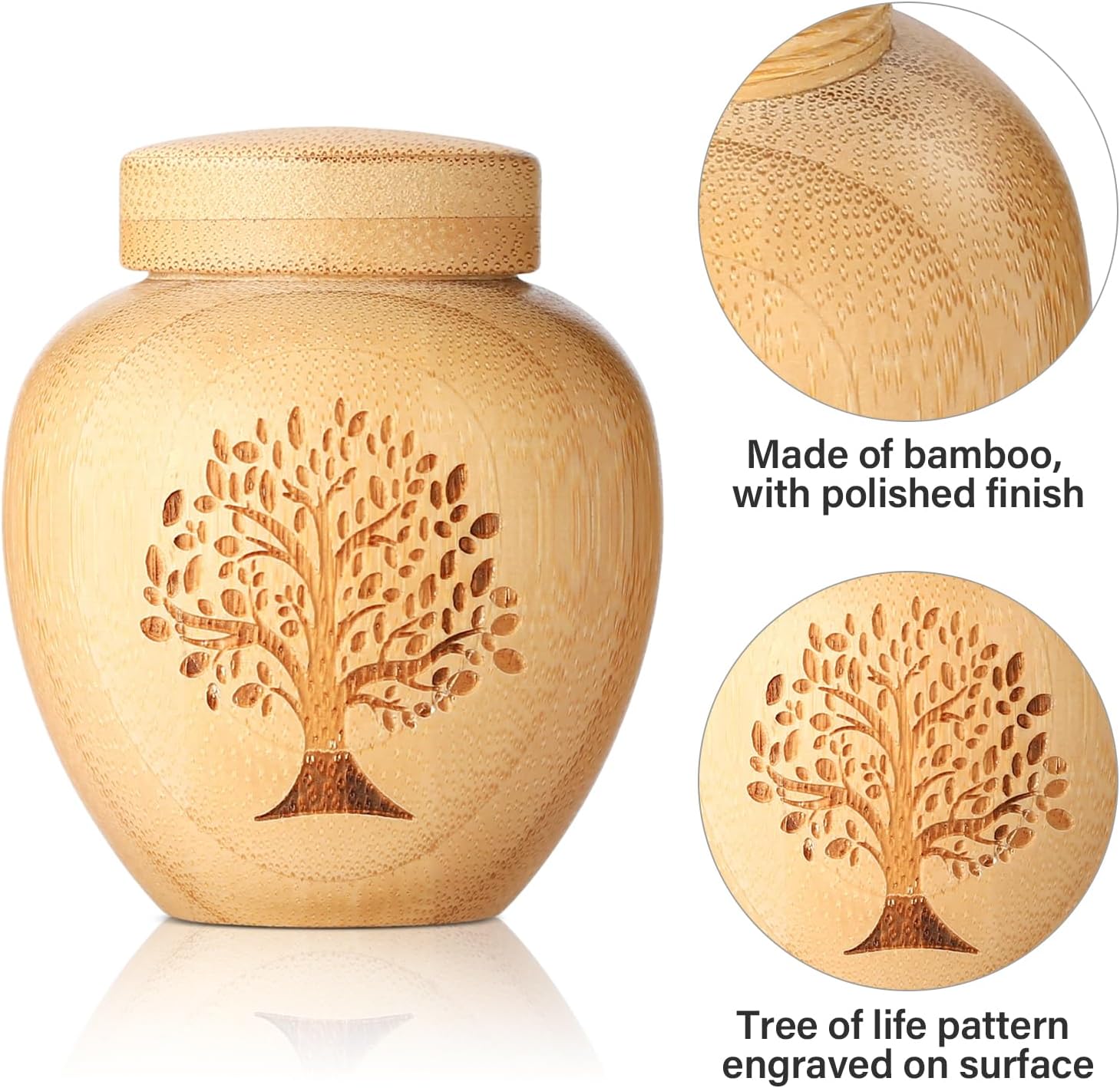 HOOMTREE Small Urns for Human Ashes Keepsake Set of 1