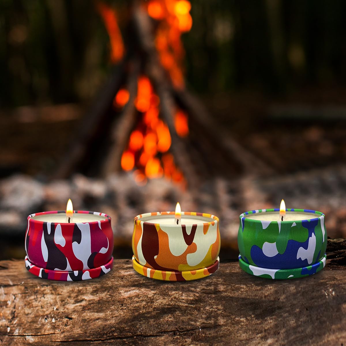 3 Pack Strong Citronella Candles for Outdoor Use