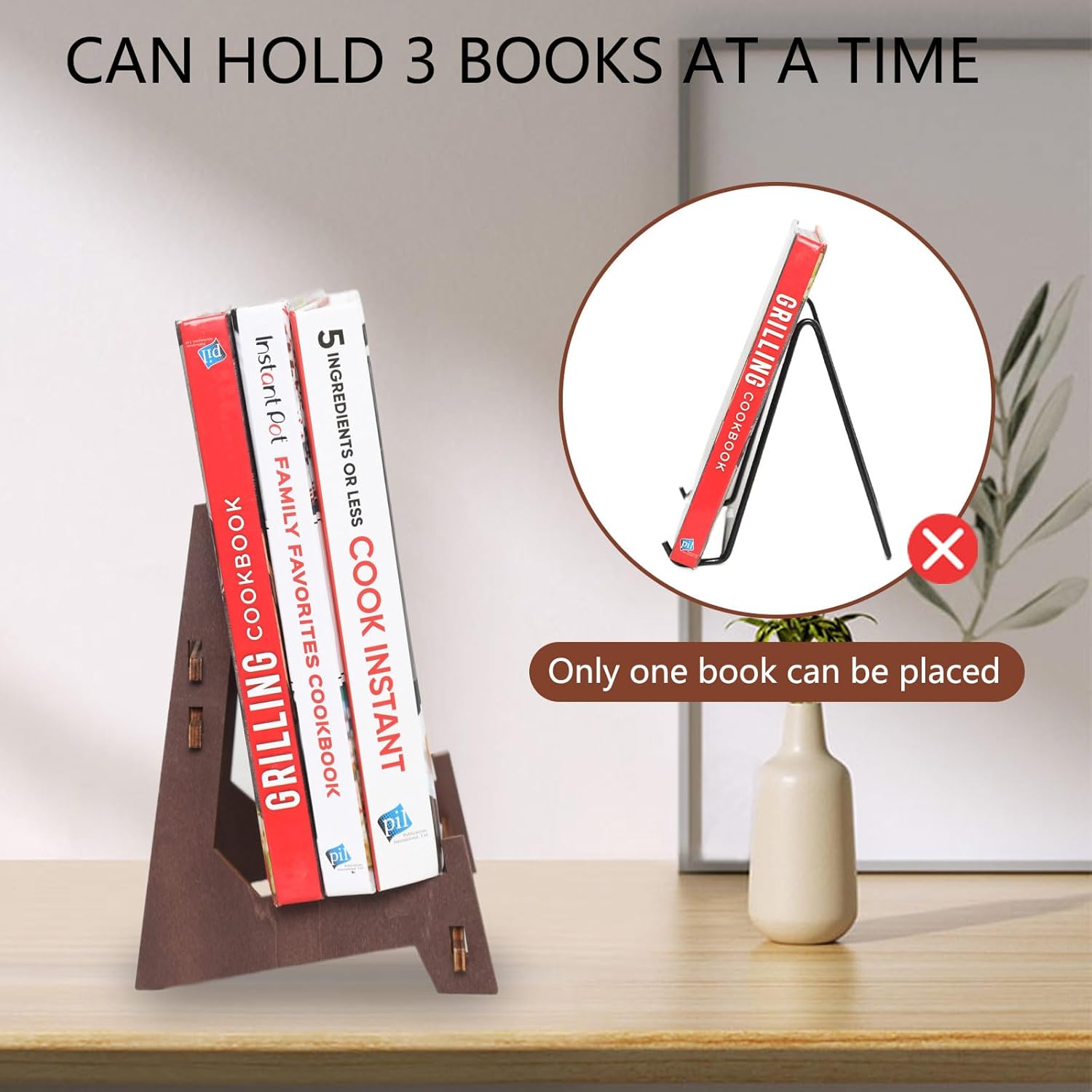 13 Inch Wooden Plate Display Stand Frame Holder