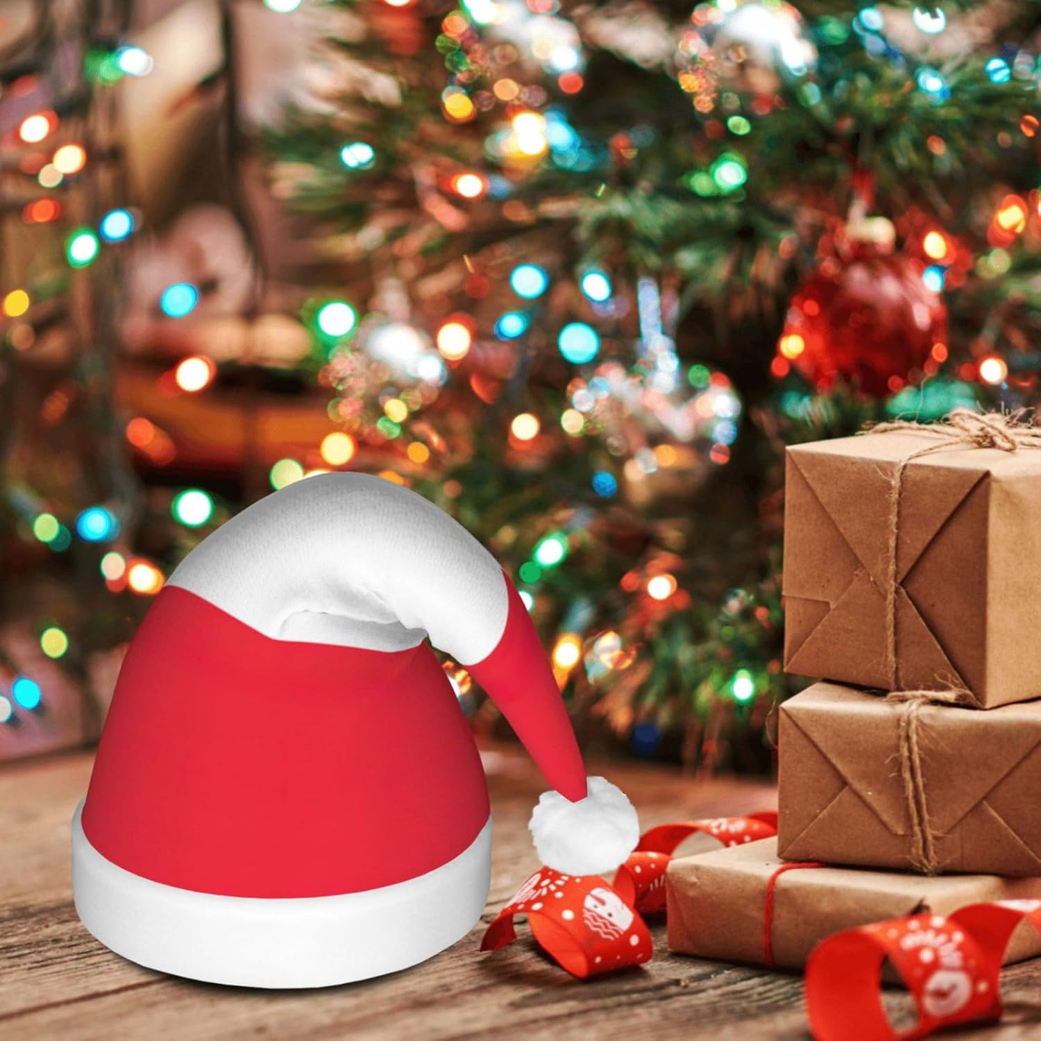 Austrian Flag Christmas Hat with LED Lights