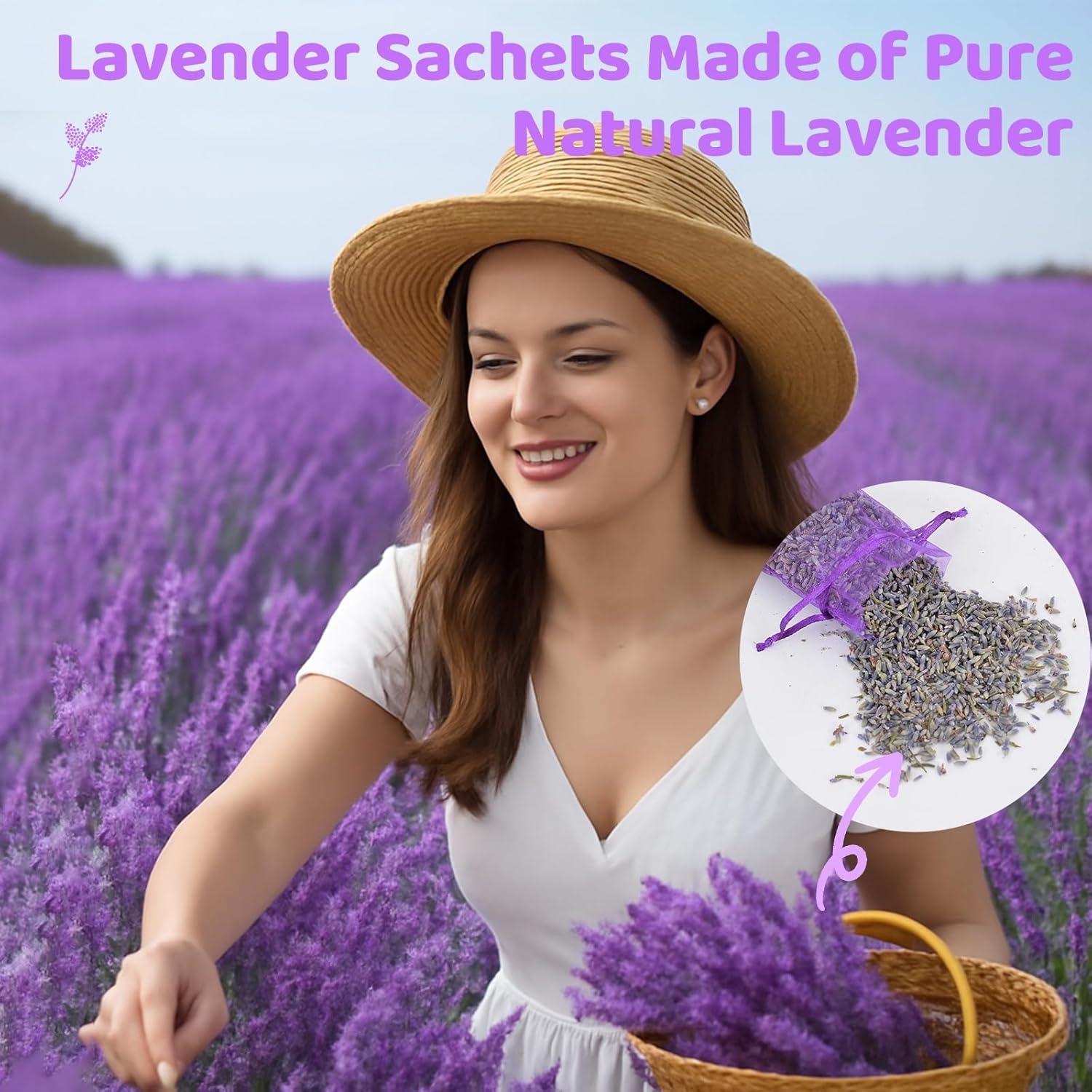 26 Pack Lavender Sachet Bags for Home Wardrobe