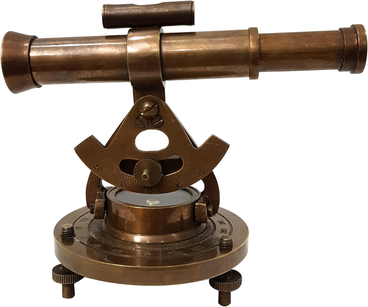 Antique Brass Nautical Alidade Compass Decor