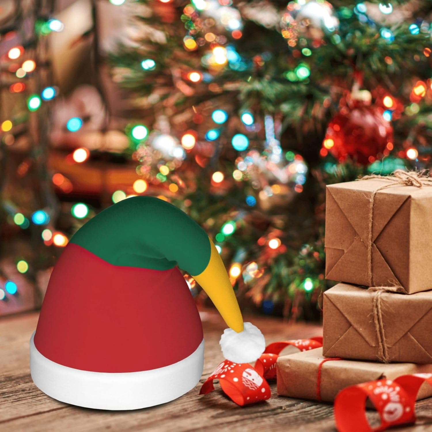 Lithuania Flag Print Santa Hat with LED Lights