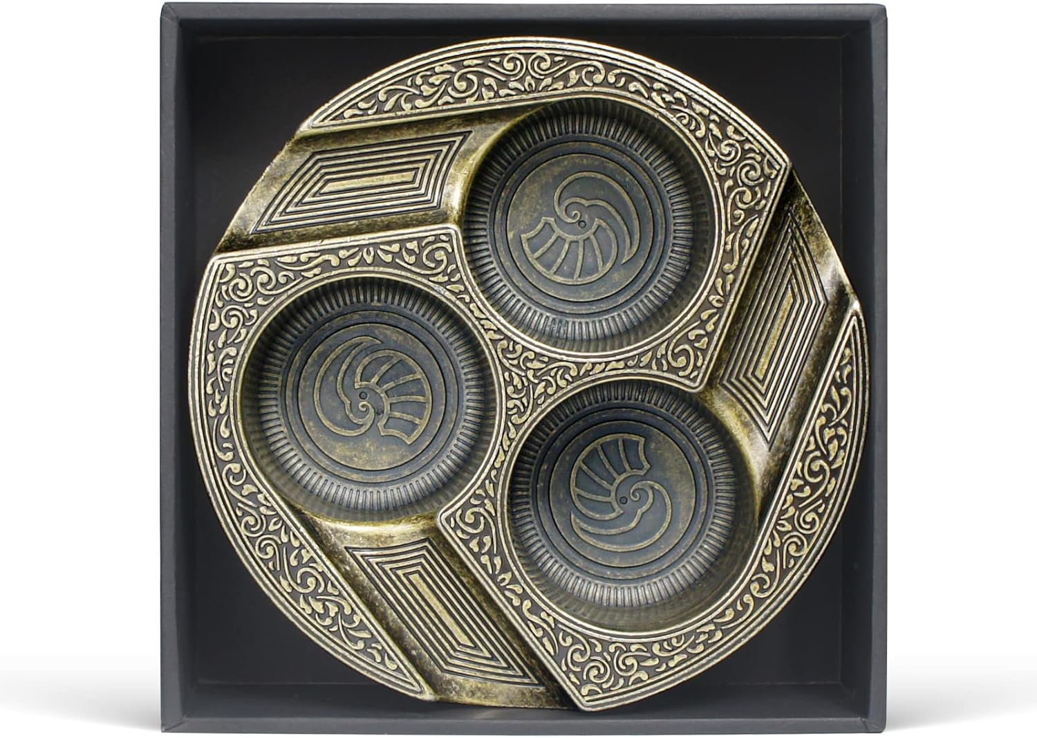 GUEVARA 3 Holder Gold Cigar Ashtray for Home and Patio