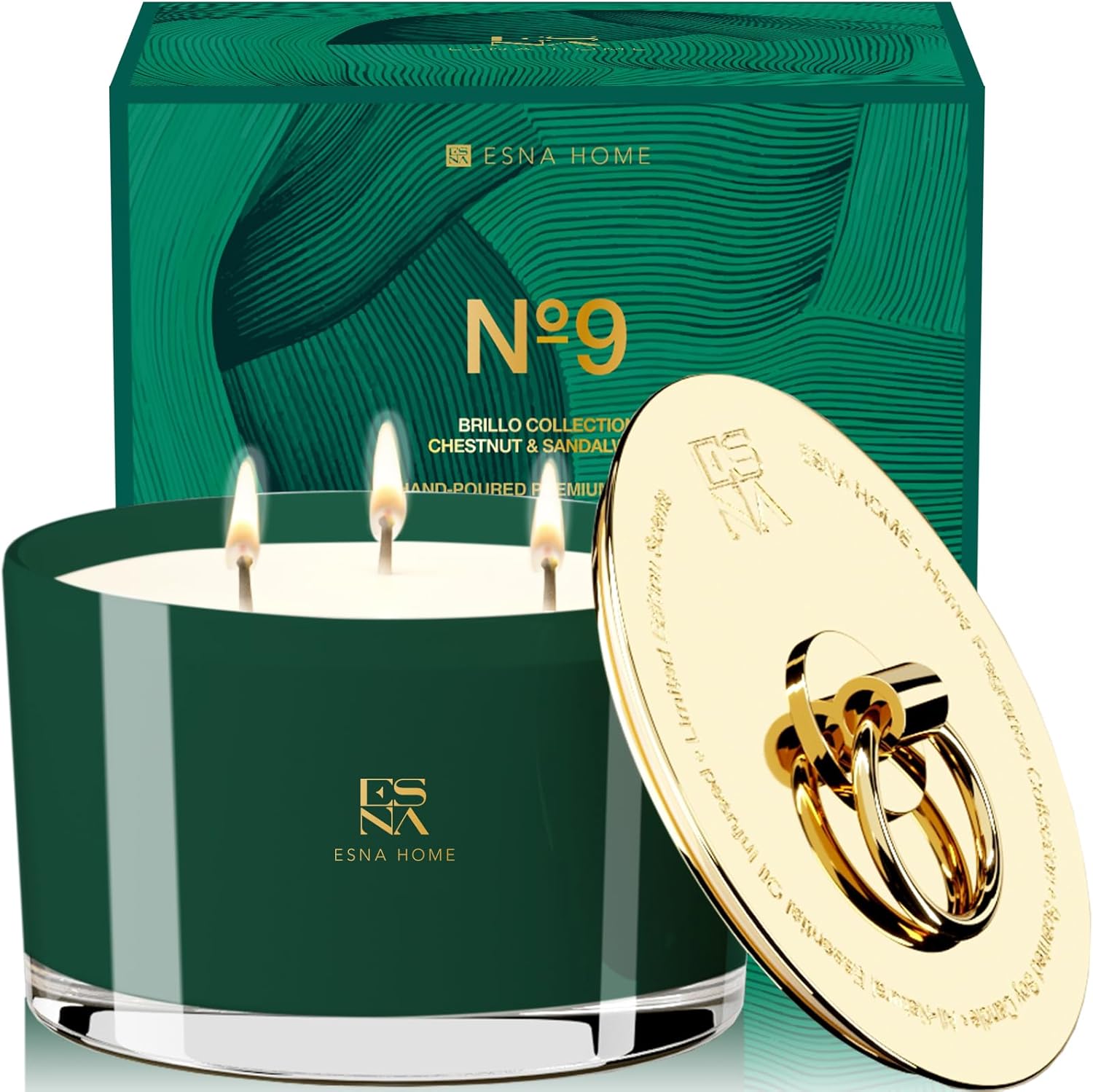 ESNA HOME Aromatherapy Scented Candles 194oz 110 Hours Burn Natural Lavender and Sandalwood