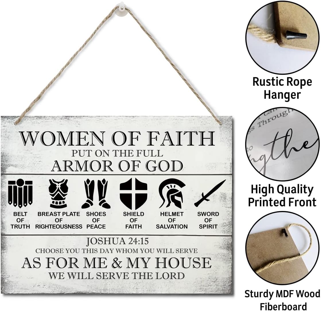 Printed Wood Plaque Sign Wall Hanging with Hemp Lanyard