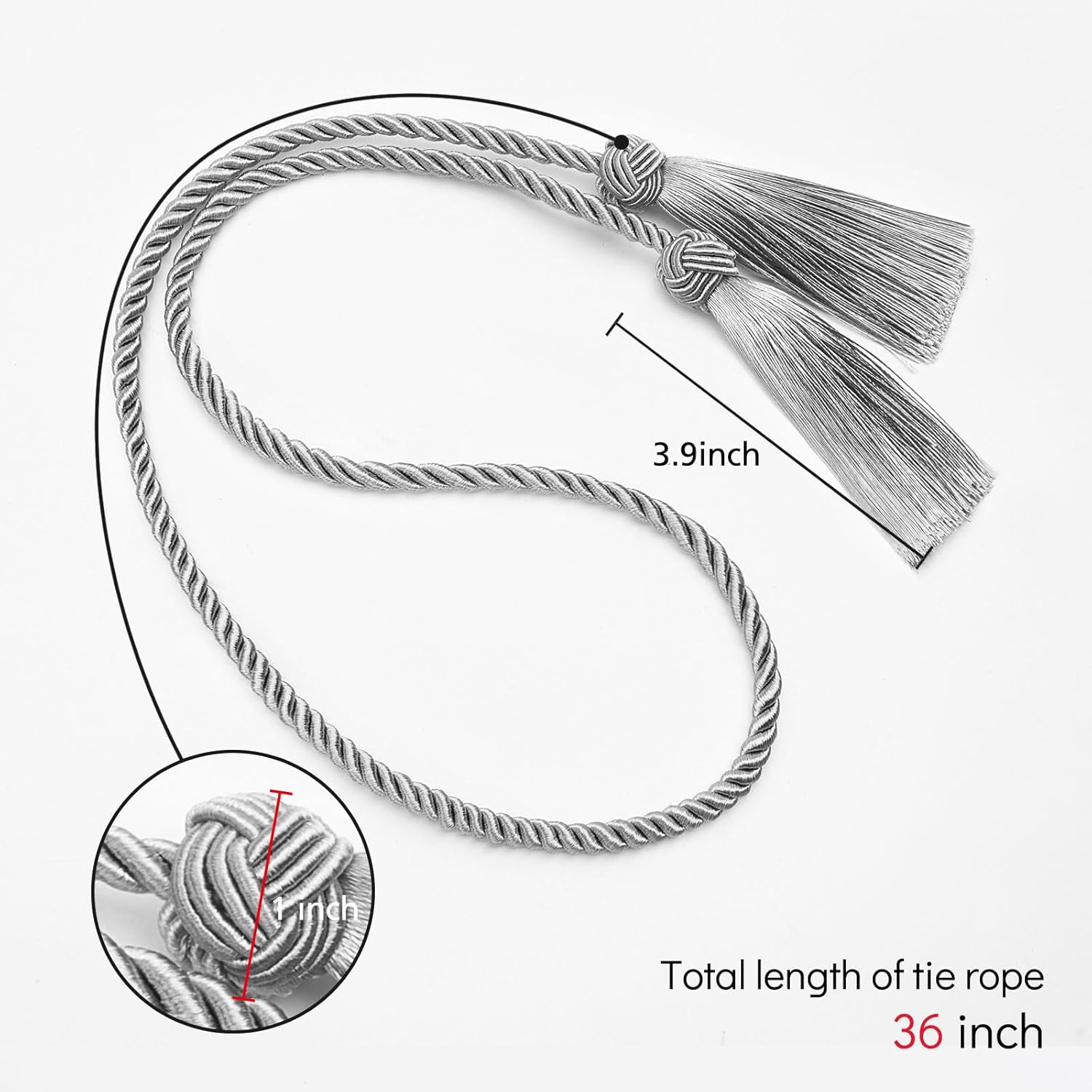 NICEEC 4 Pack Double-Ended Tassel Curtain Tiebacks
