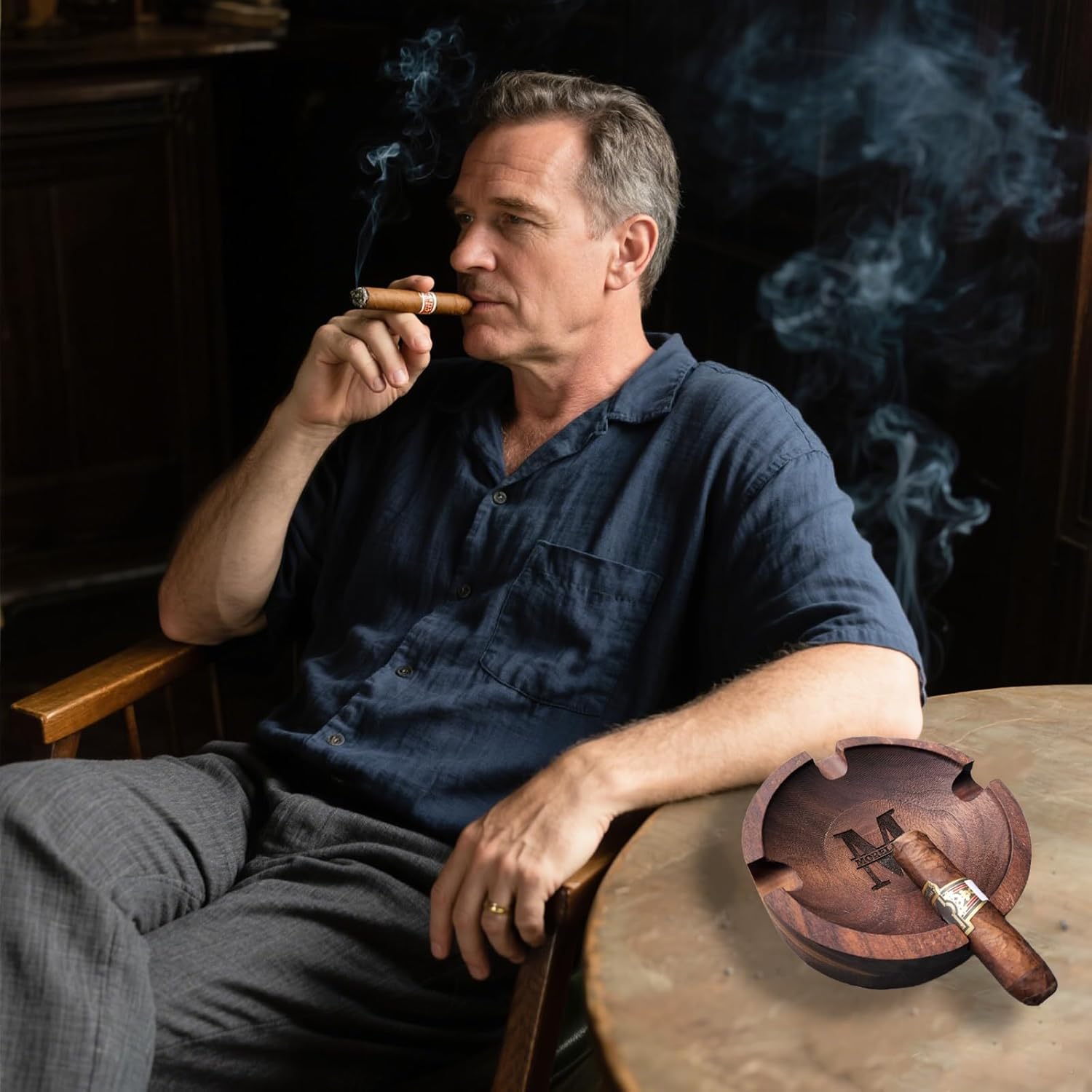 Personalized Cigar Ashtray With Name For Men
