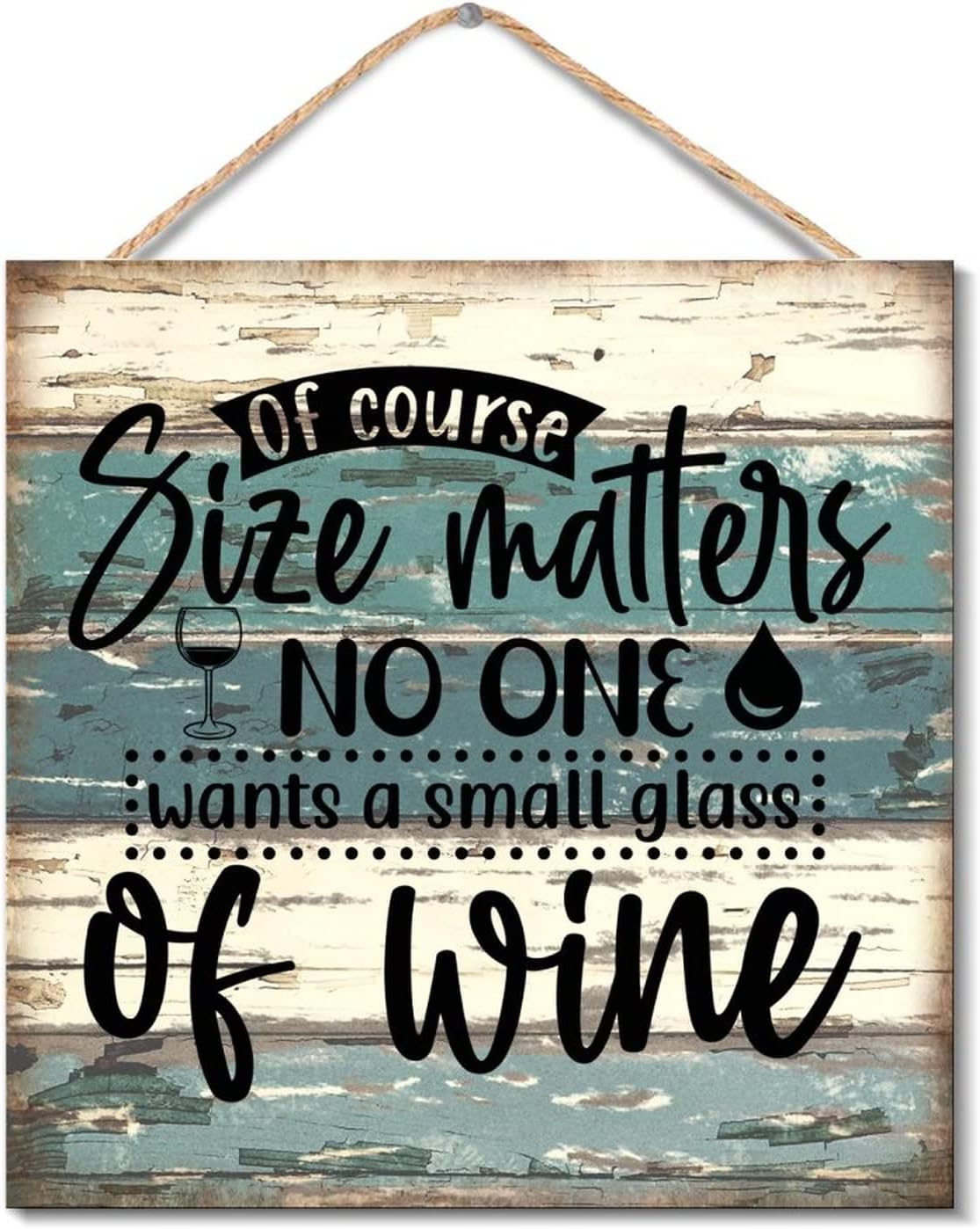 Wooden Wine Glass Sign Farmhouse 12x12