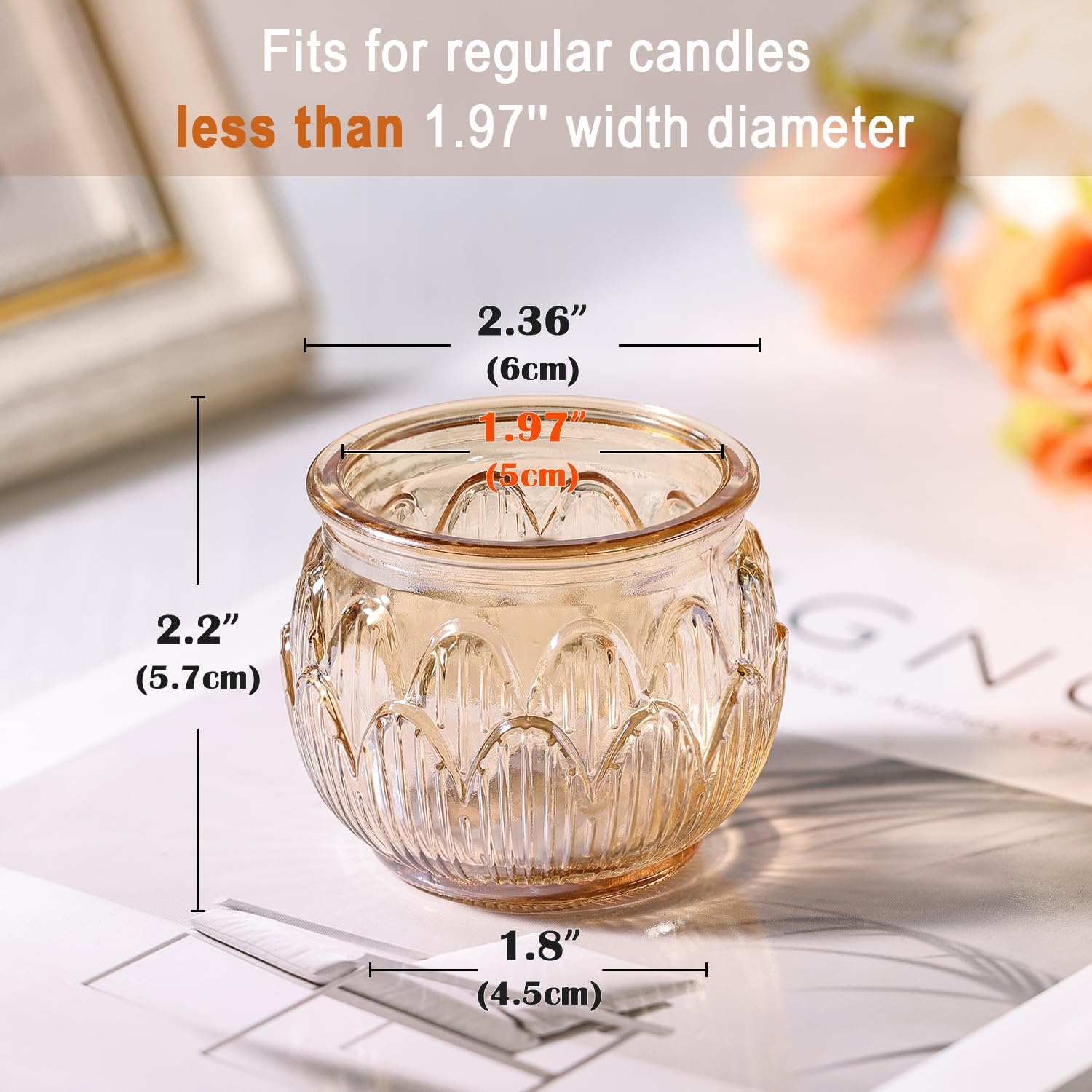 Gold Votive Candle Holders Set of 12PCS