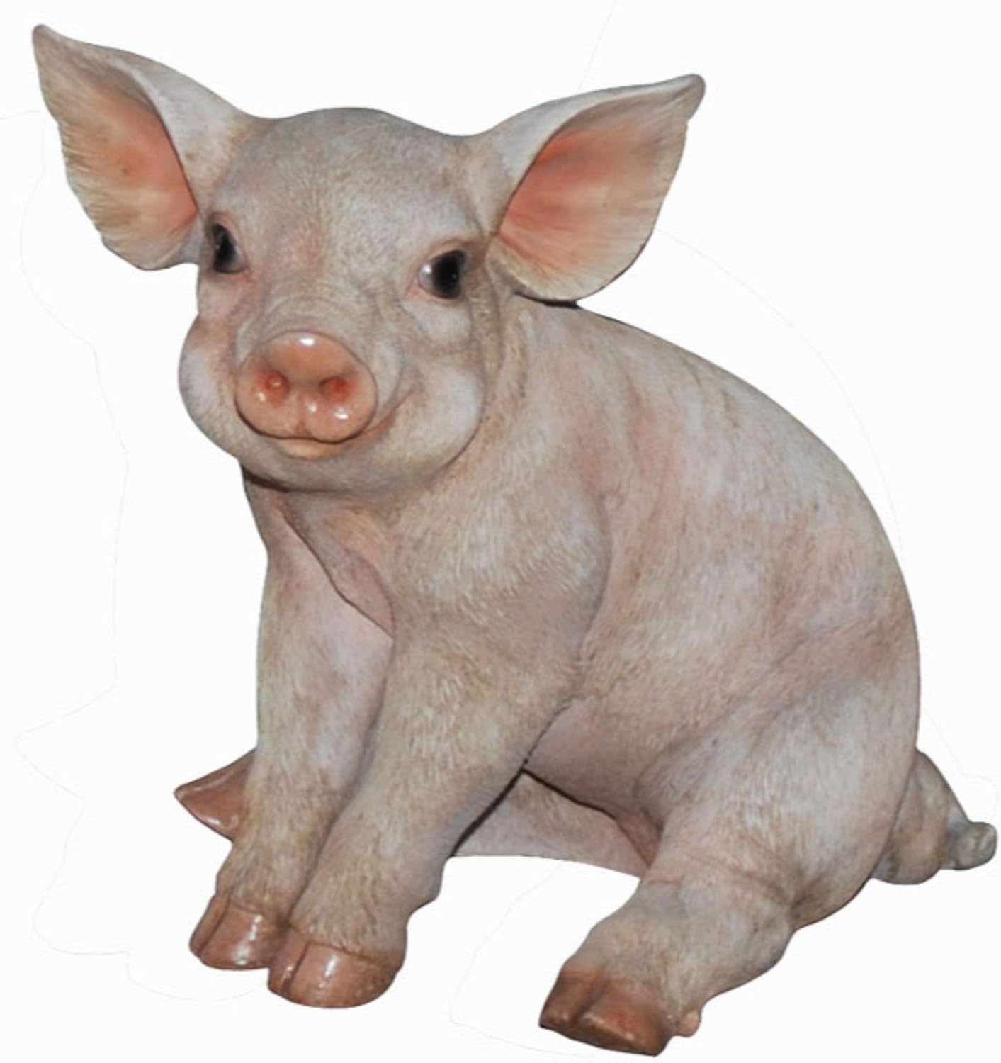 10 Inch Small Sitting Pig Outdoor Garden Statue
