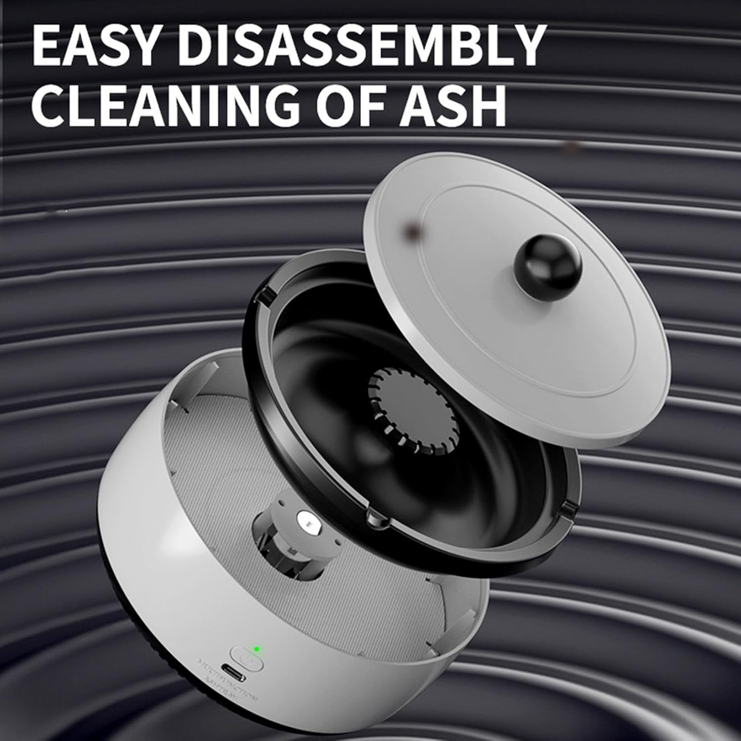 2 in 1 Air Purifier Ashtray - White