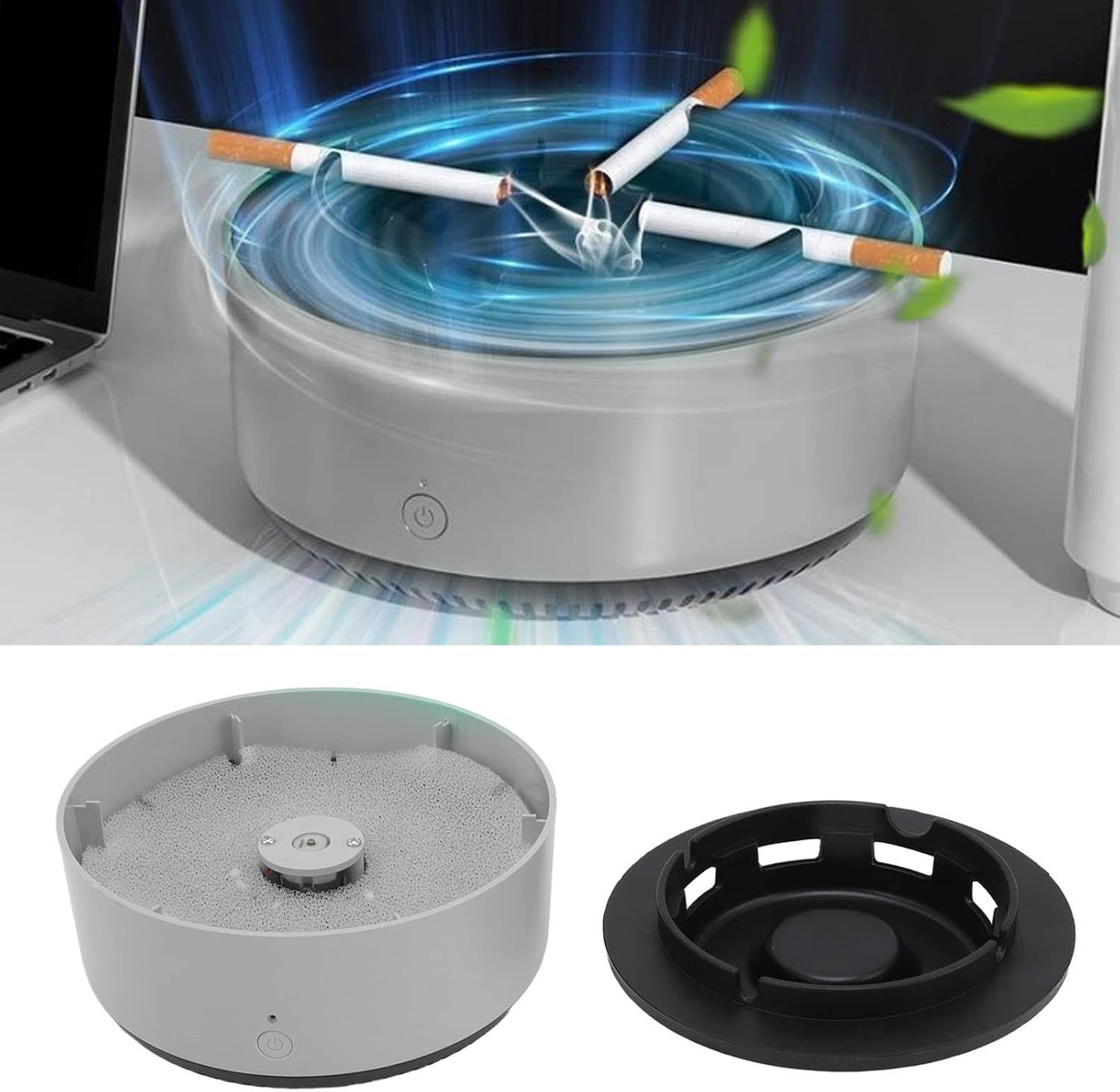 Smart Ashtray Self Extinguishing with Air Purification