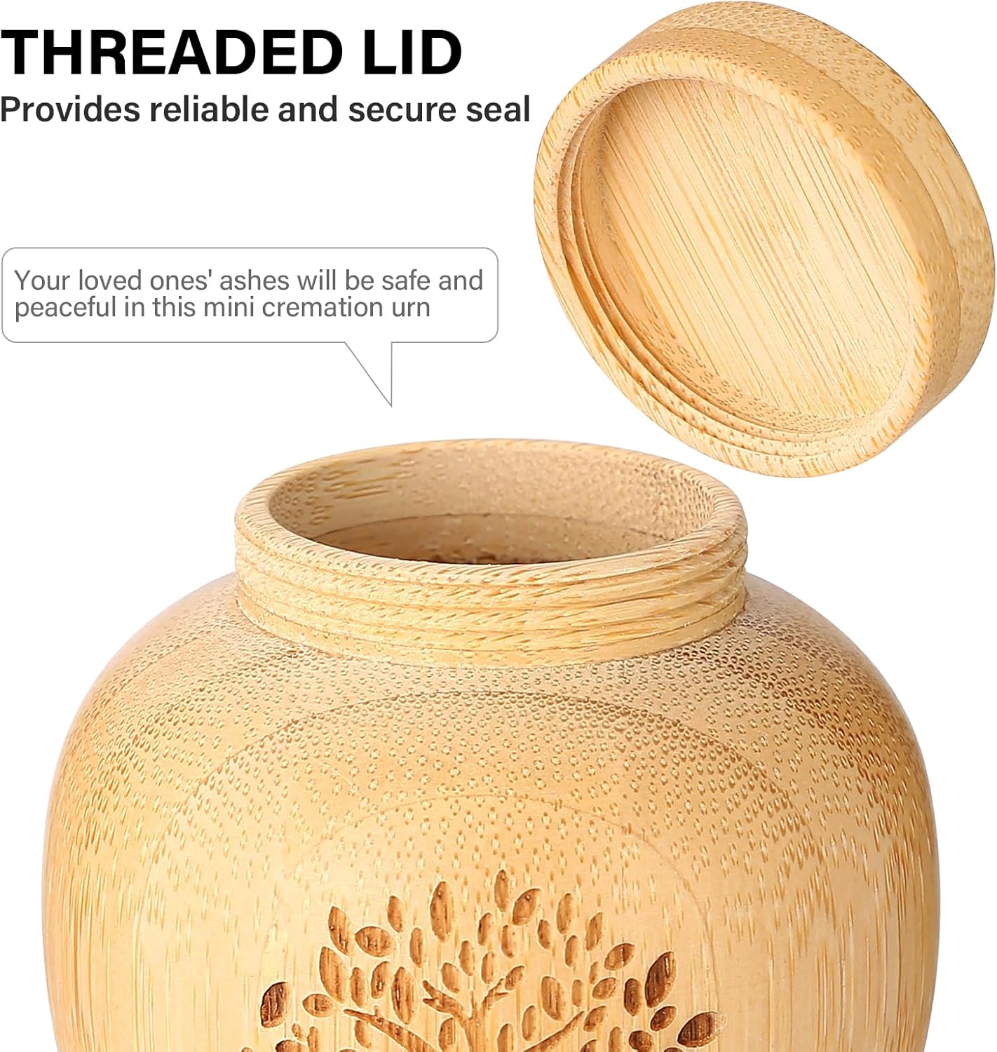 HOOMTREE Small Urns for Human Ashes Keepsake Set of 1