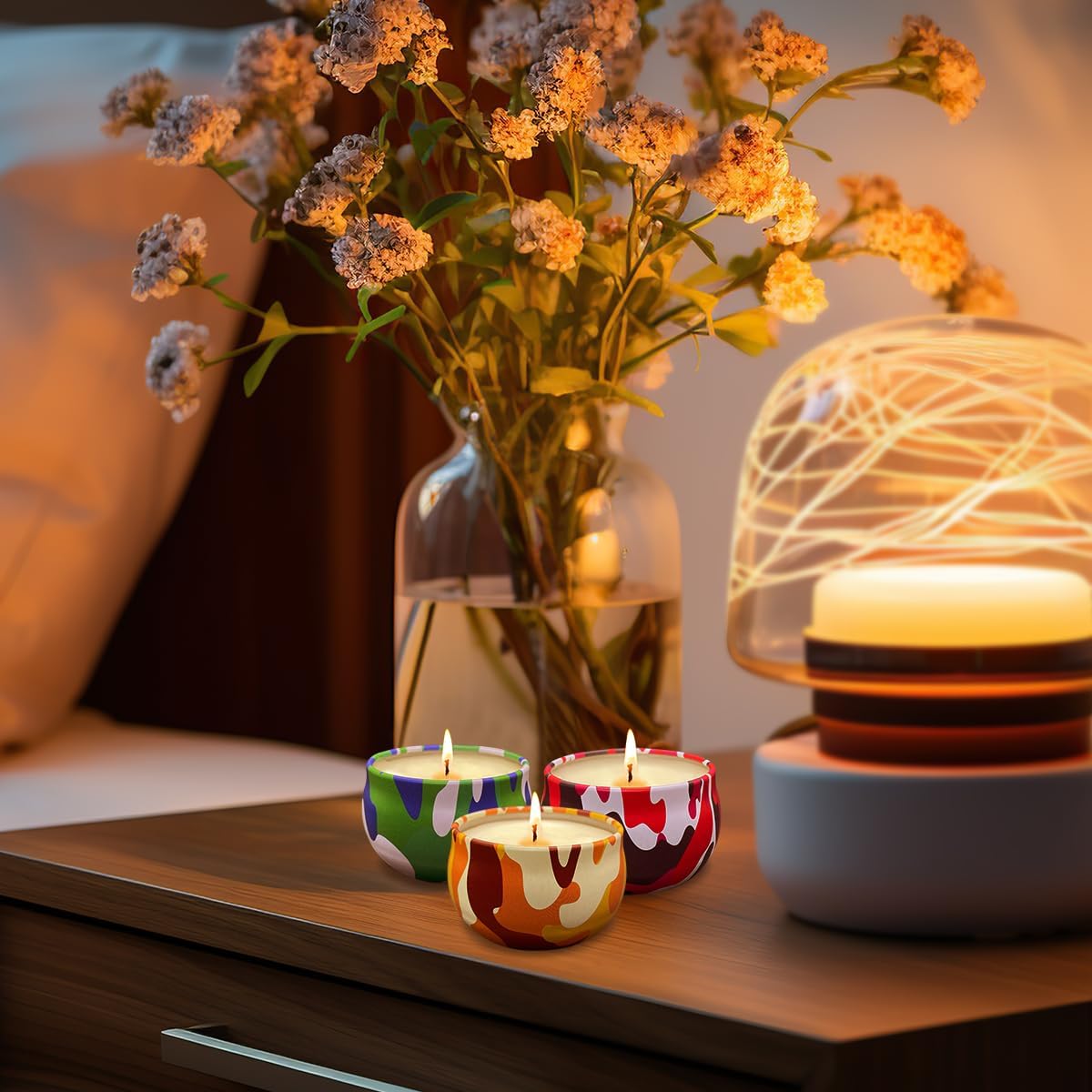 3 Pack Strong Citronella Candles for Outdoor Use