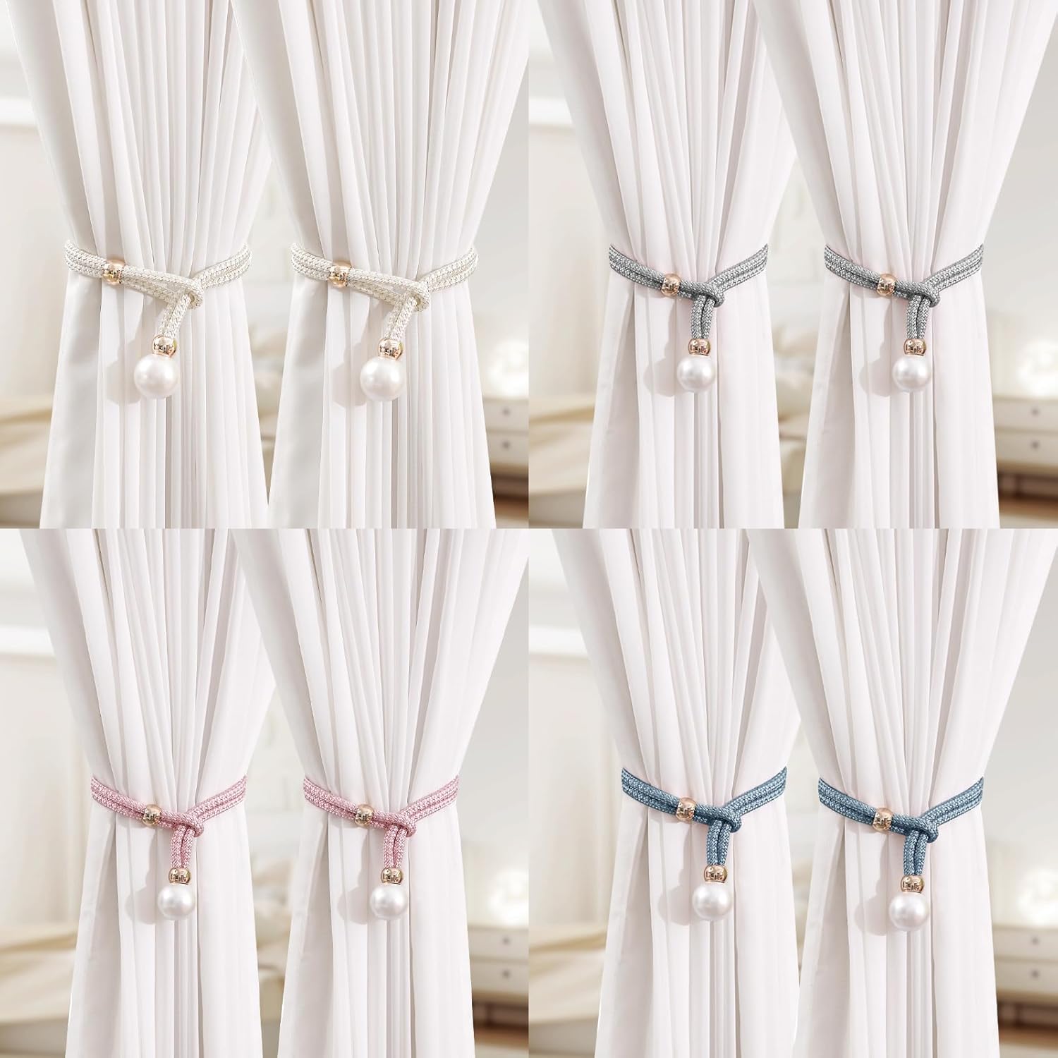 2 Pack Curtain Tiebacks Handmade Decorative Holdbacks for Curtains