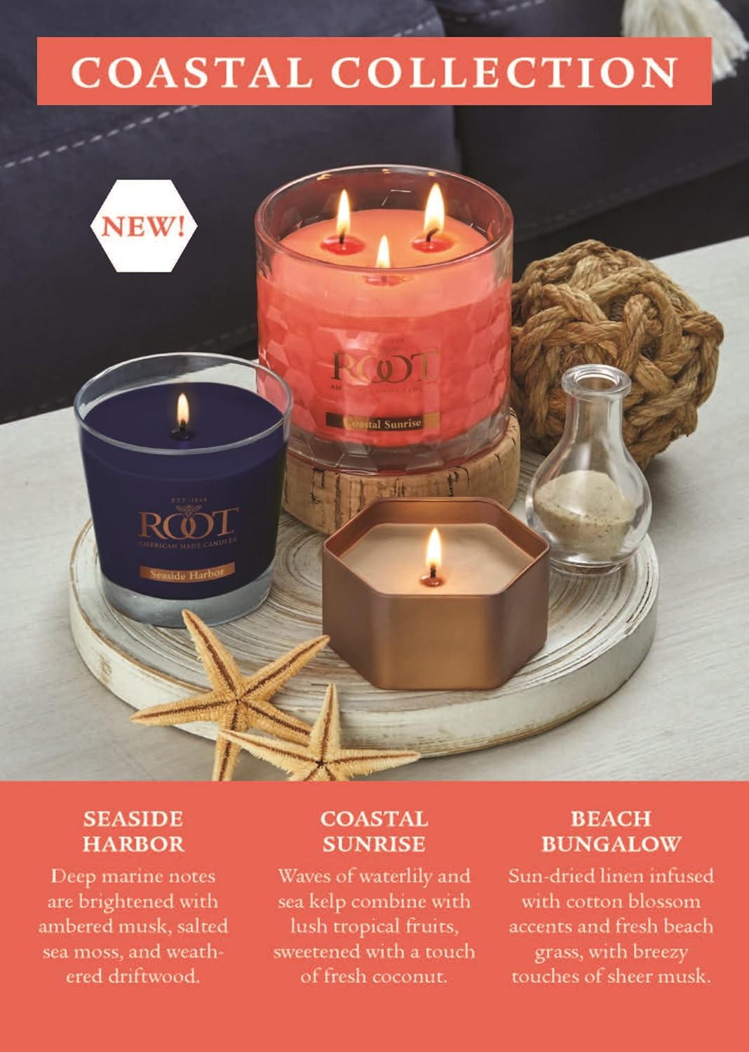 Root Candles Seaside Harbor Honeycomb Jar Candle