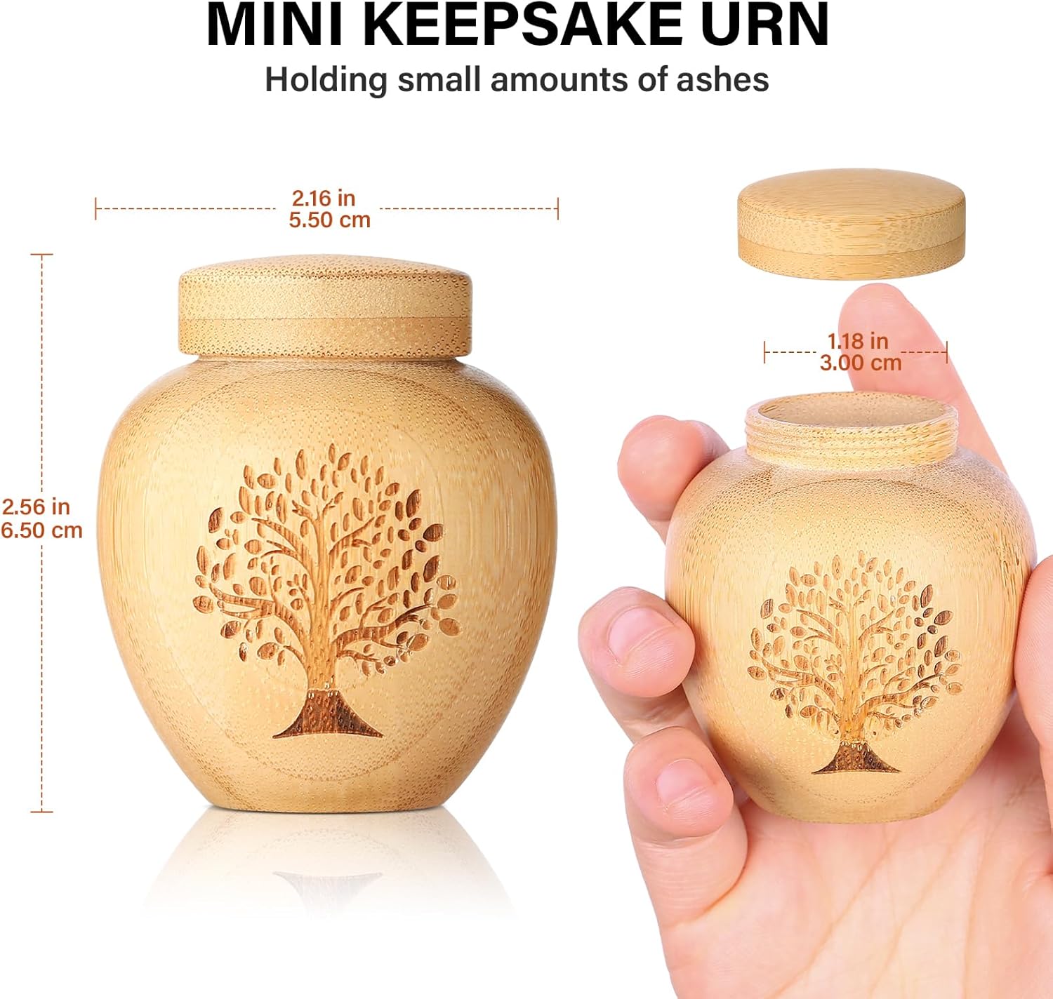 HOOMTREE Small Urns for Human Ashes Keepsake Set of 1