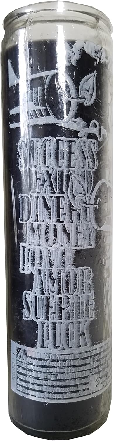 Spell Breaker Black Pillar Candle 8 Inches Tall