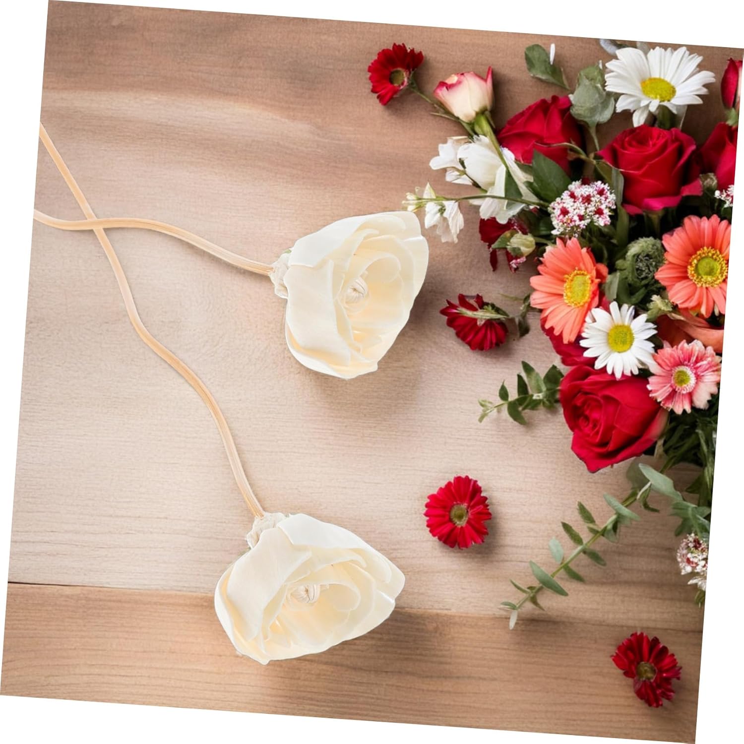 STOBAZA Aroma Diffuser Flowers 8pcs Natural Reed Diffuser Sticks for Home Use