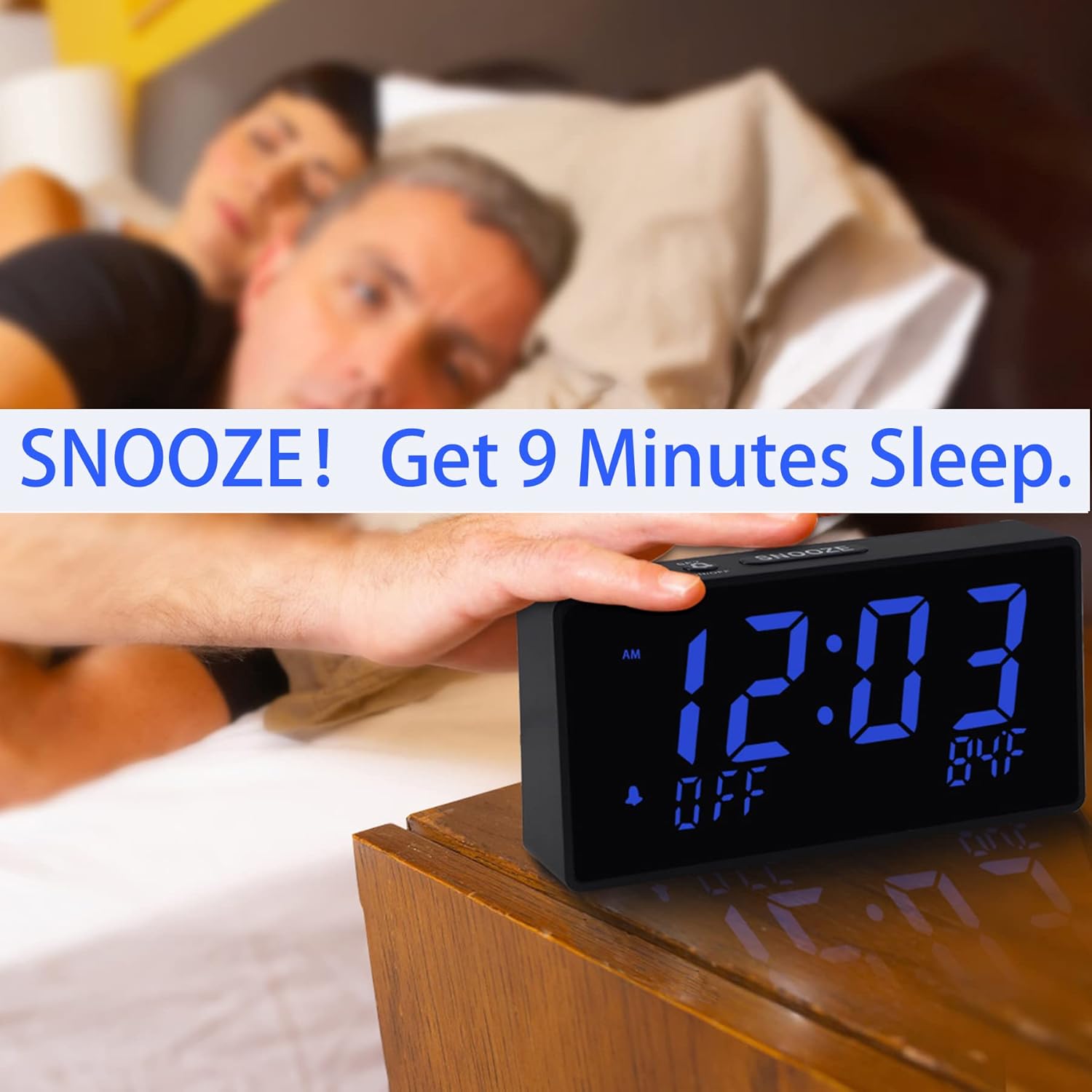BOCTOP Desk Digital Alarm Clock with USB Port
