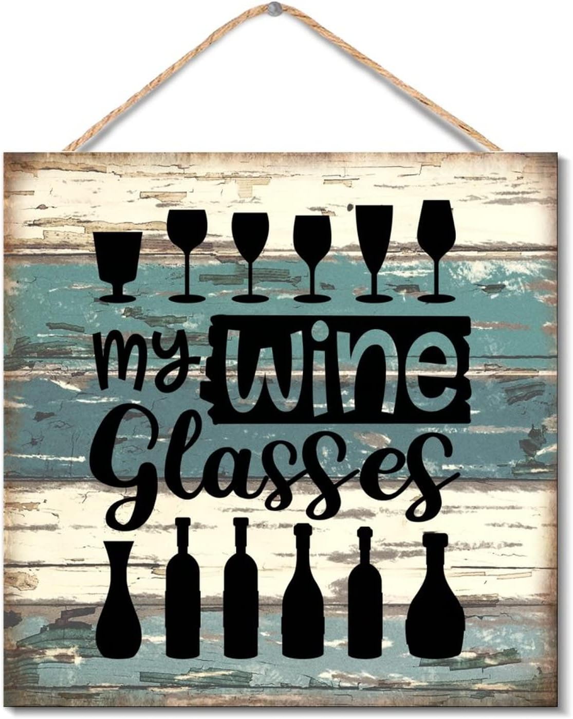 Rustic Wood Wall Art Sign 12x12 Inches