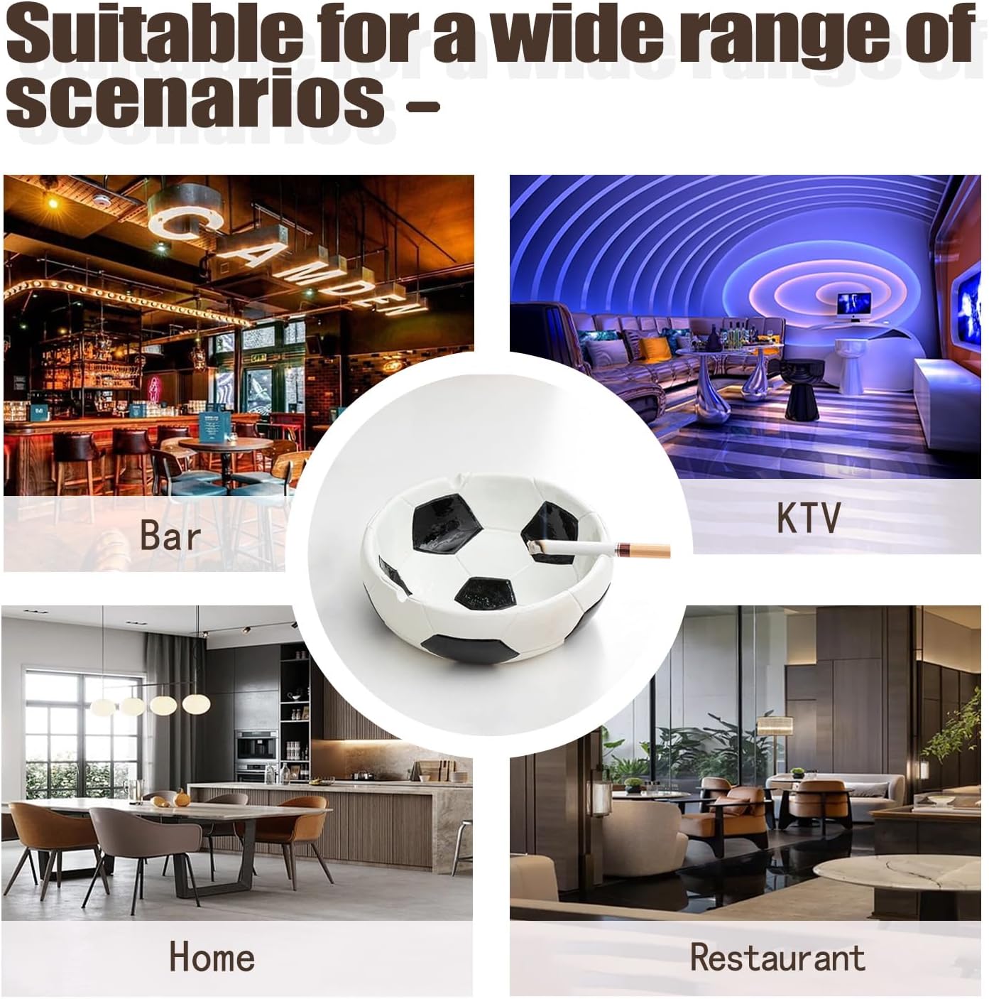 1PCS Soccer Resin Ashtray Creative Home Decor