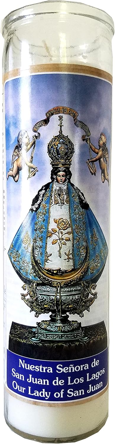 Staci19 Our Lady of San Juan 8 Inch Pillar Candle