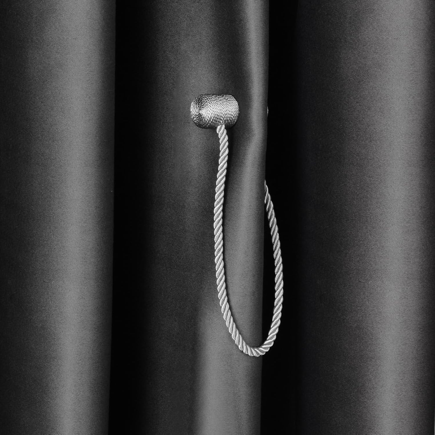 2pcs Magnetic Curtain Tiebacks with Woven Design