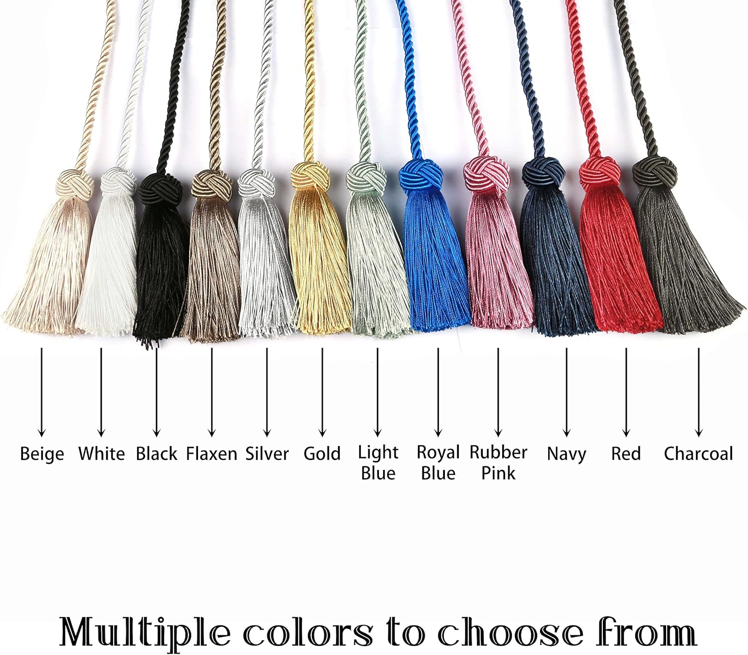 BEL AVENIR 2 Pack Curtain Tiebacks with Tassels