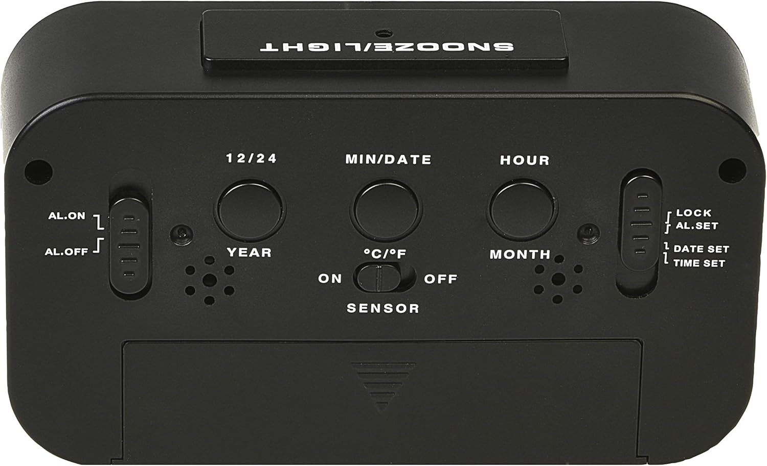 RCA Portable Alarm Clock with Night Light and Temperature Display