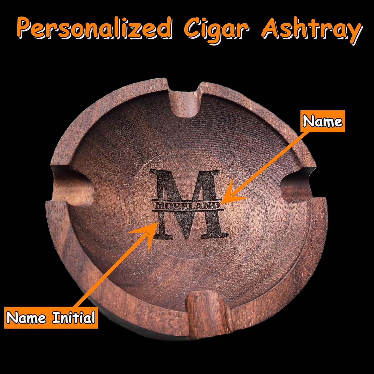 Personalized Cigar Ashtray With Name For Men