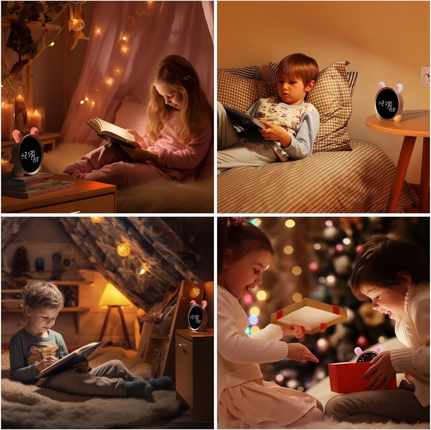 Kids Alarm Clock with Night Light and Sleep Training