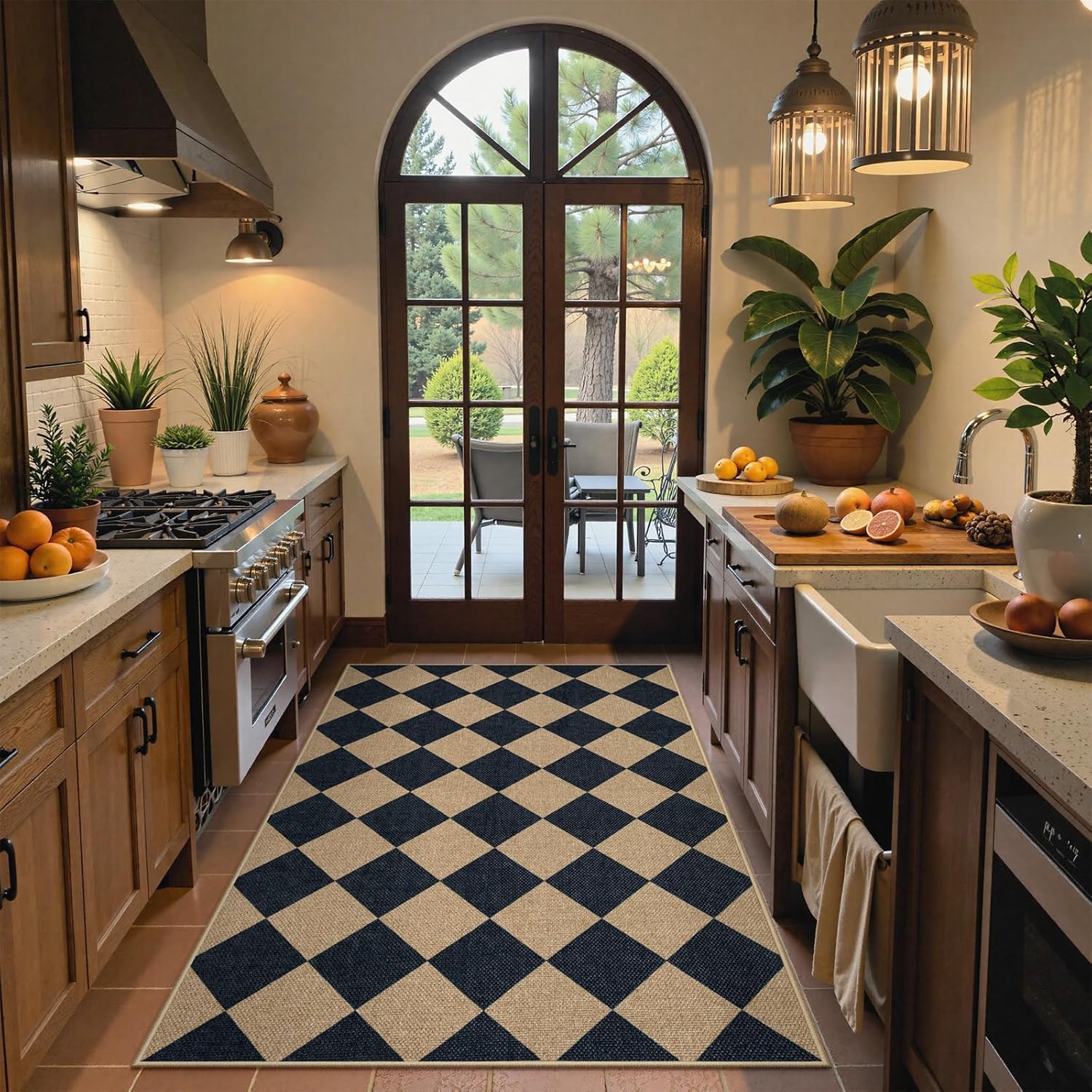Lahome Checkered Jute 3x5 Outdoor Rug