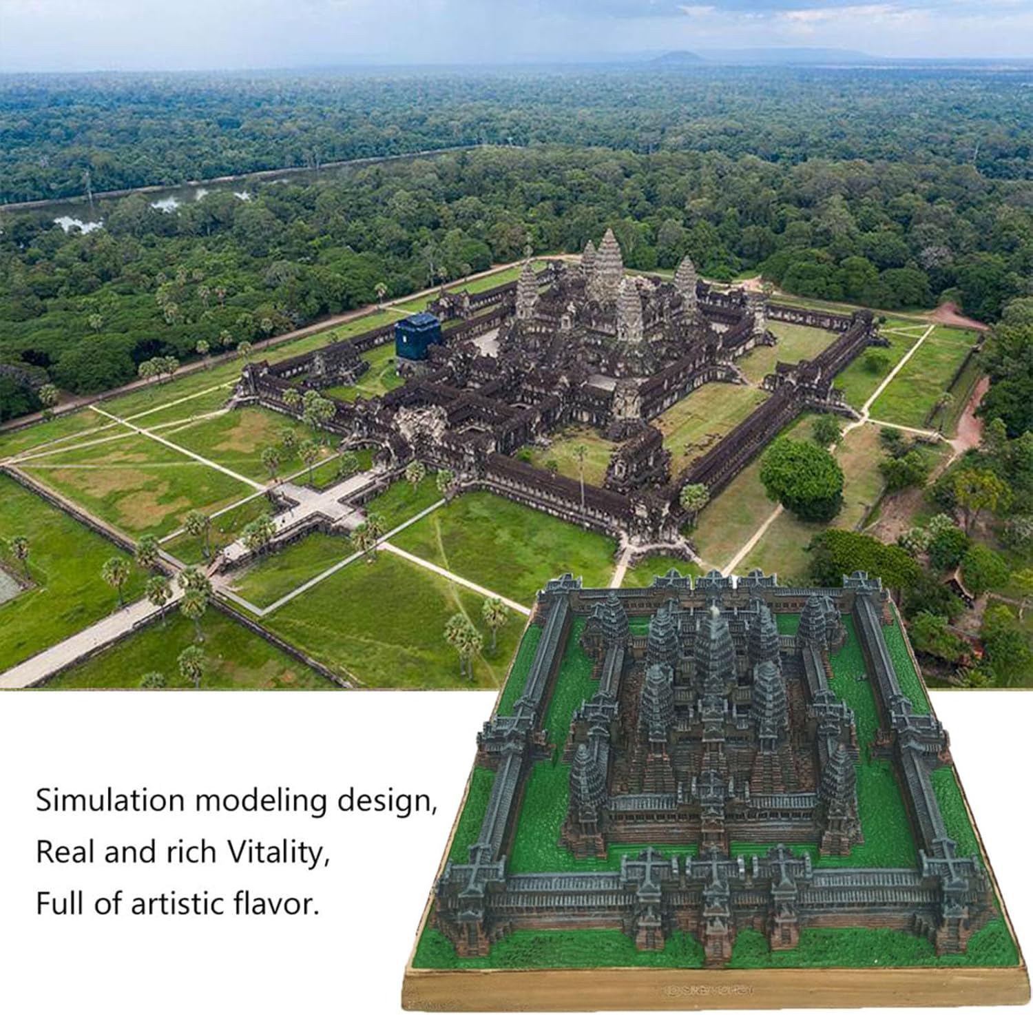 Angkor Wat Sculpture Statue Home Decor Resin Ornament