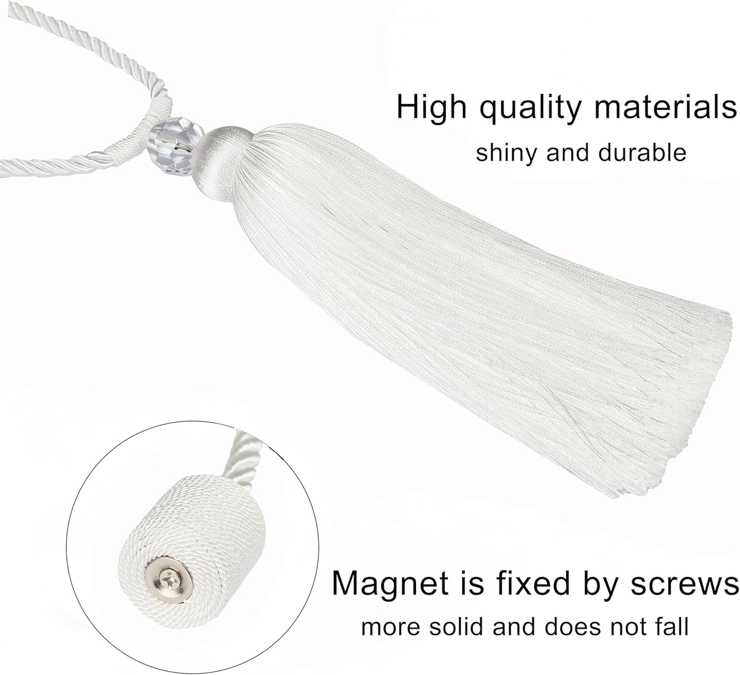 BEL AVENIR Magnetic Curtain Holdbacks with Tassels