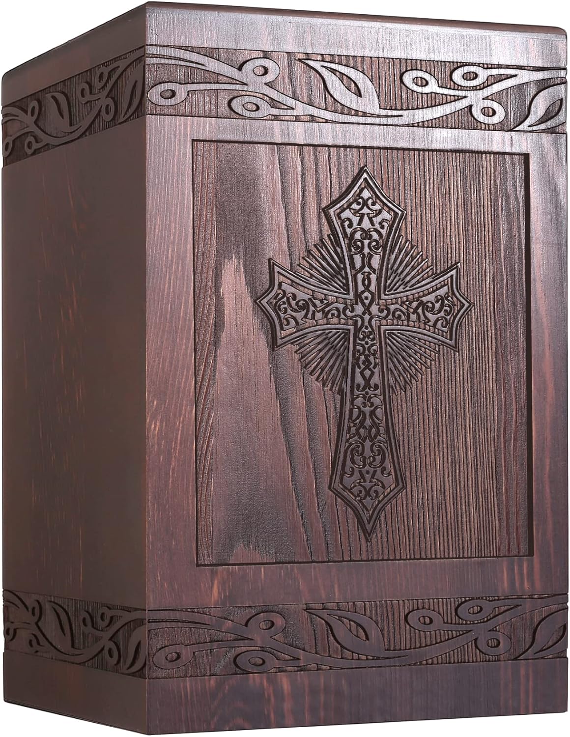 Wooden Cross Cremation Urn 222 Cubic Inches
