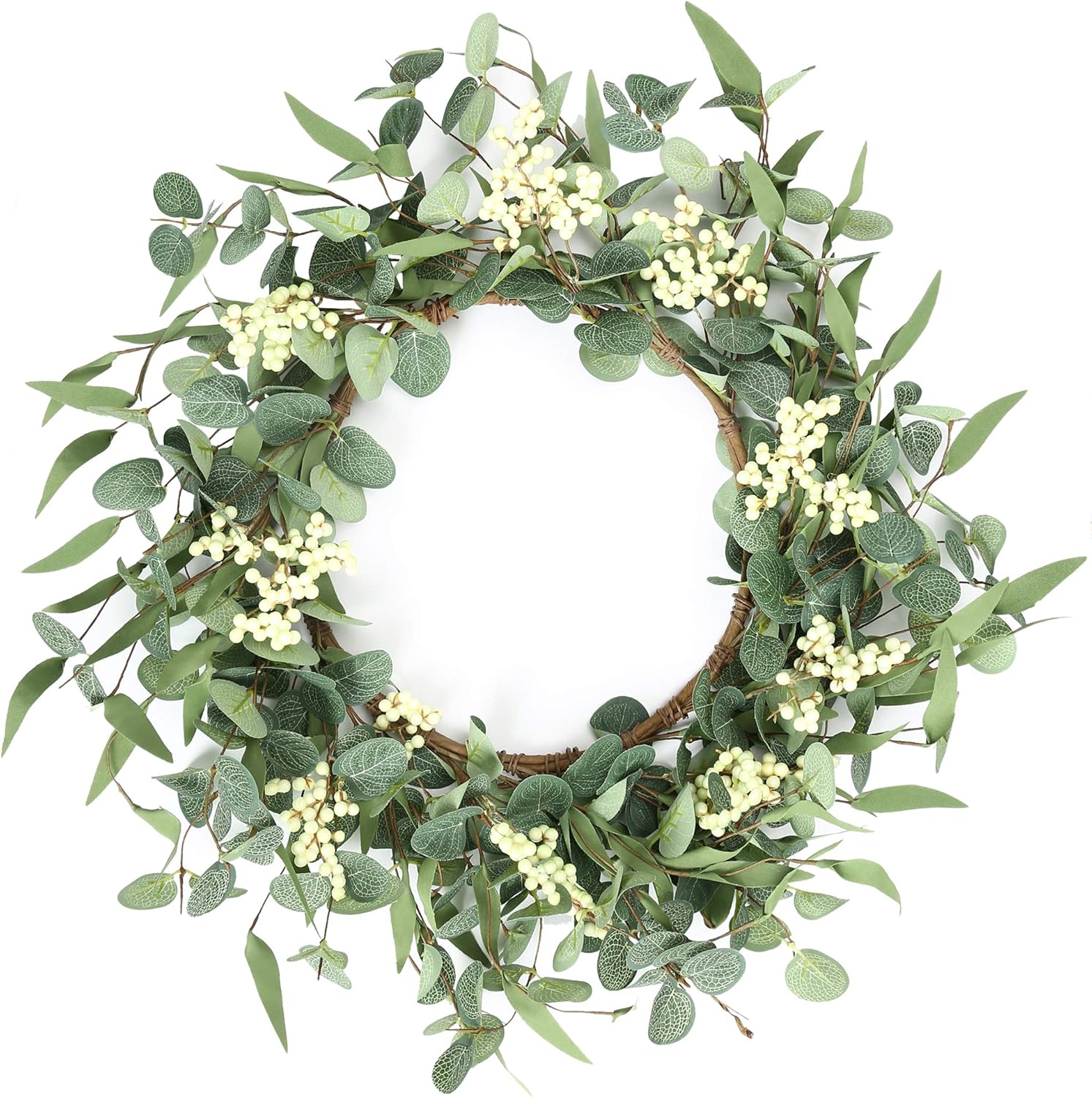 Pinkpum 20 Inch Eucalyptus Wreath for Front Door