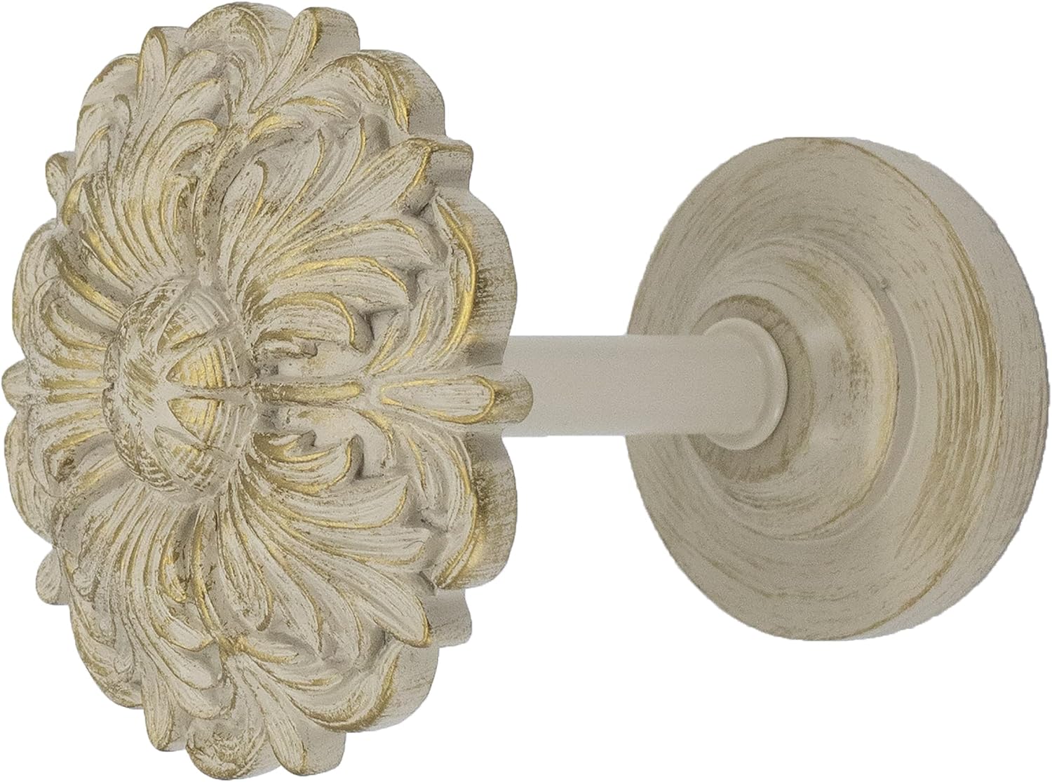 MERIVILLE 2 Pack Fleur Window Drapery Holdbacks with Gold Finish