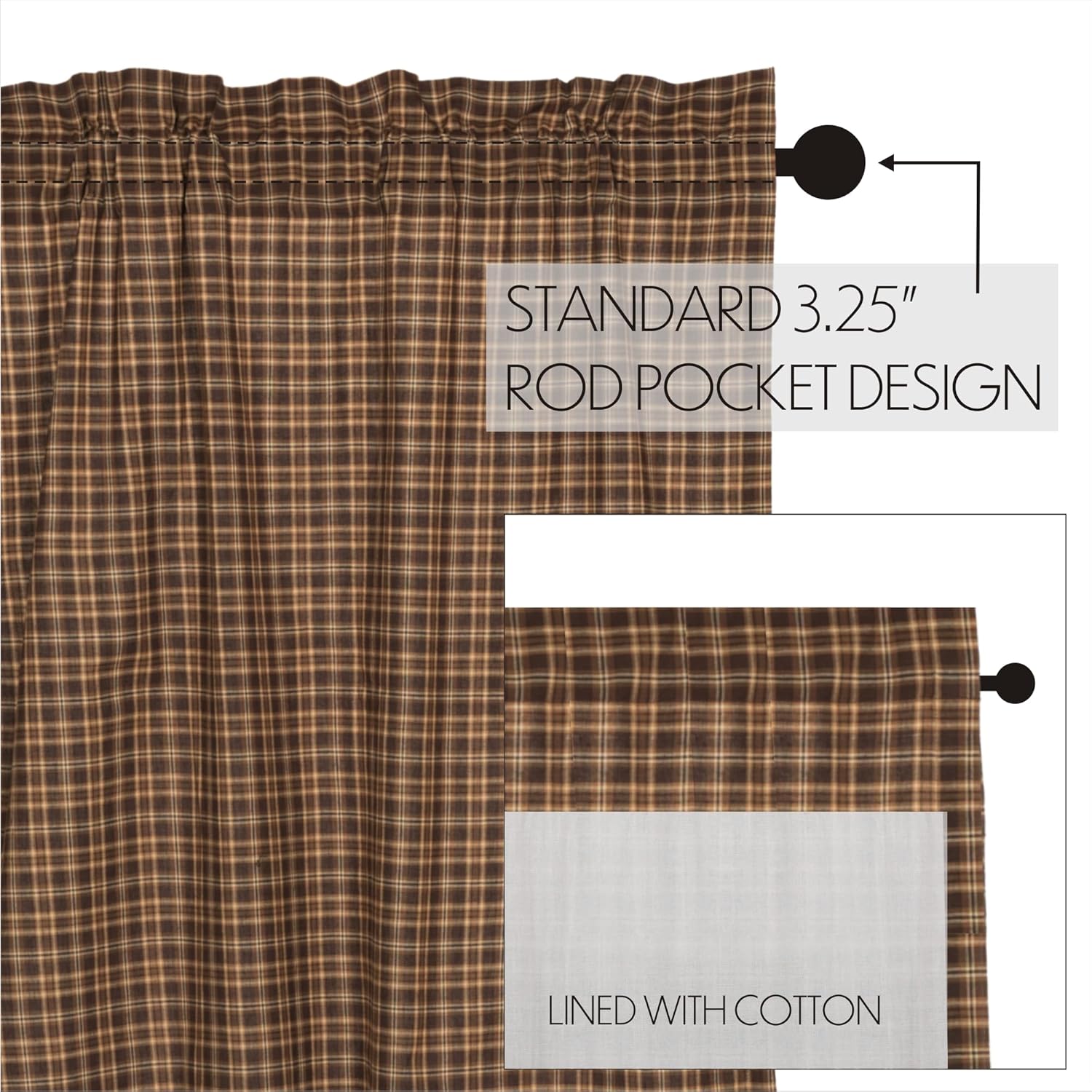 VHC Brands Prairie Swag Curtains 36x36x18