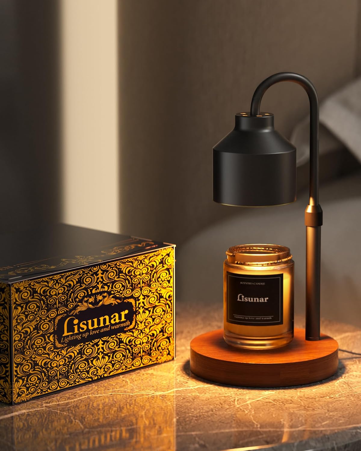 Electric Candle Warmer Lamp Black with Timer