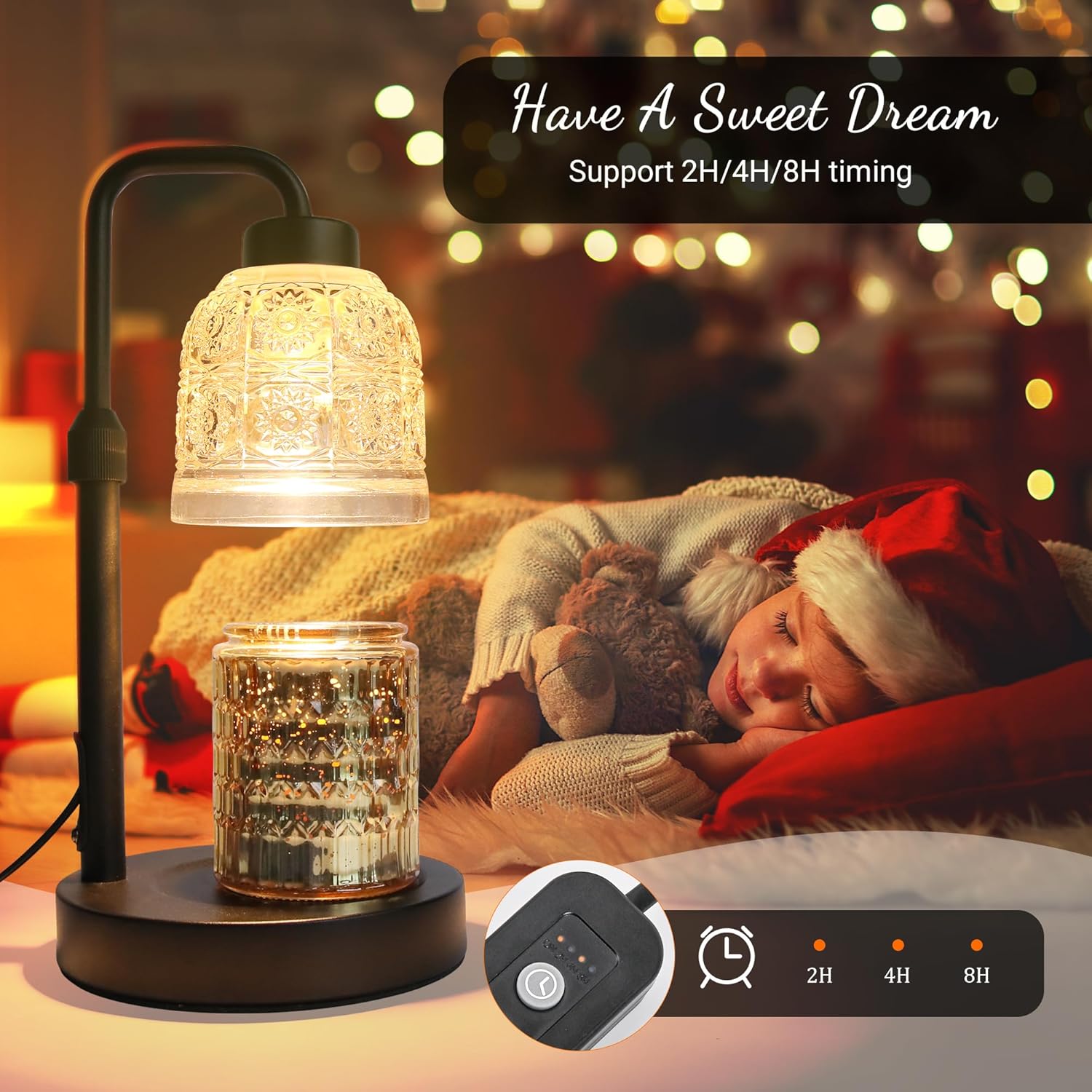 AIFEI Candle Warmer Lamp with Timer and Dimmer - Black