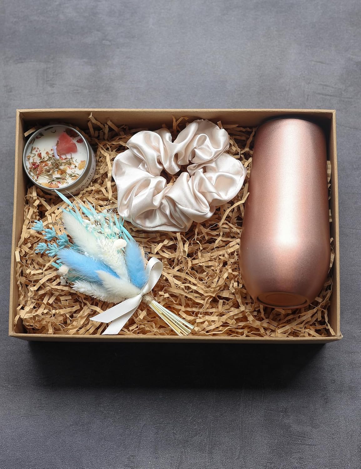 Mini Dried Flower Bouquet Set 6 pcs Blue