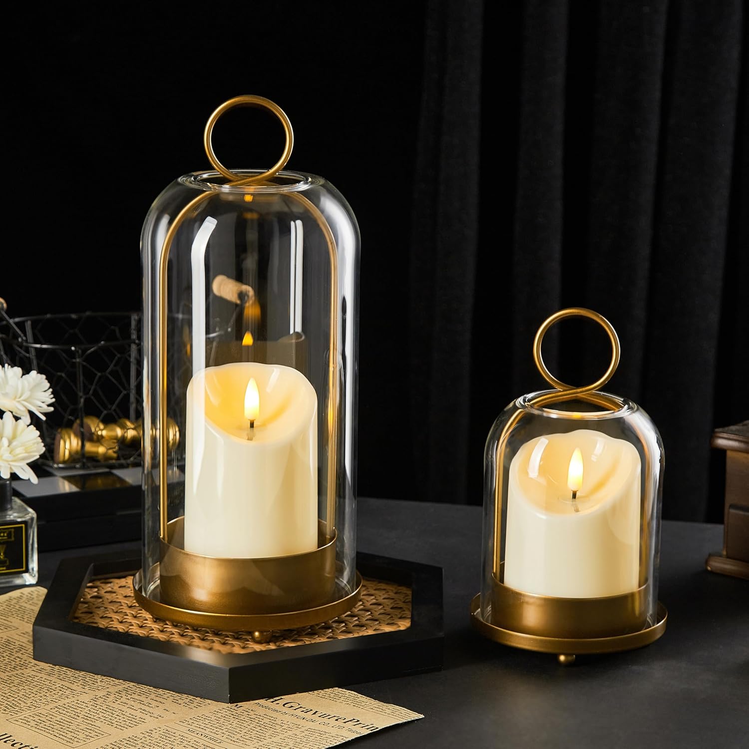 Ganwu 5 And 4 Inch Metal Candle Holder Set