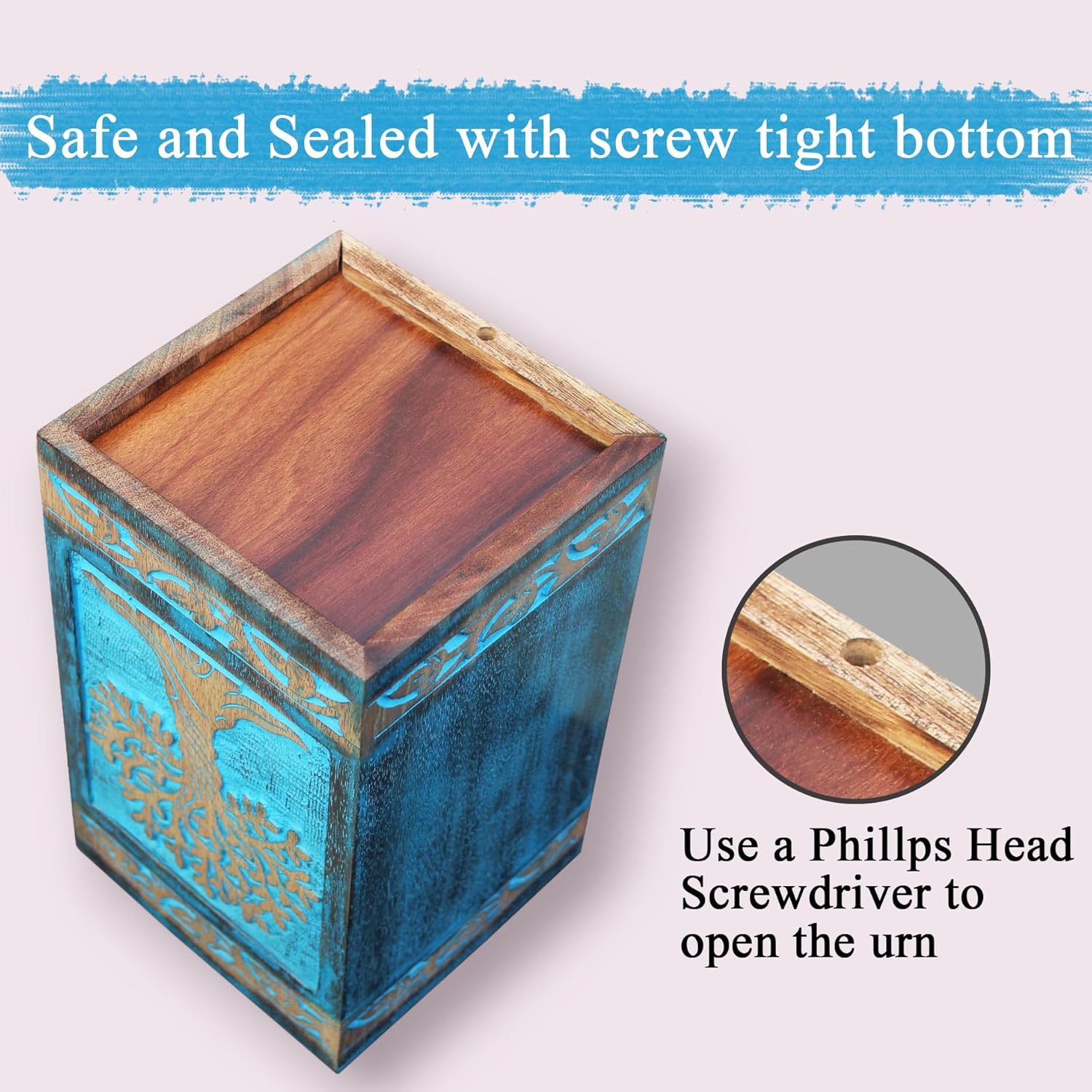 Wooden Urns for Cremation Ashes Adult Decorative Urns