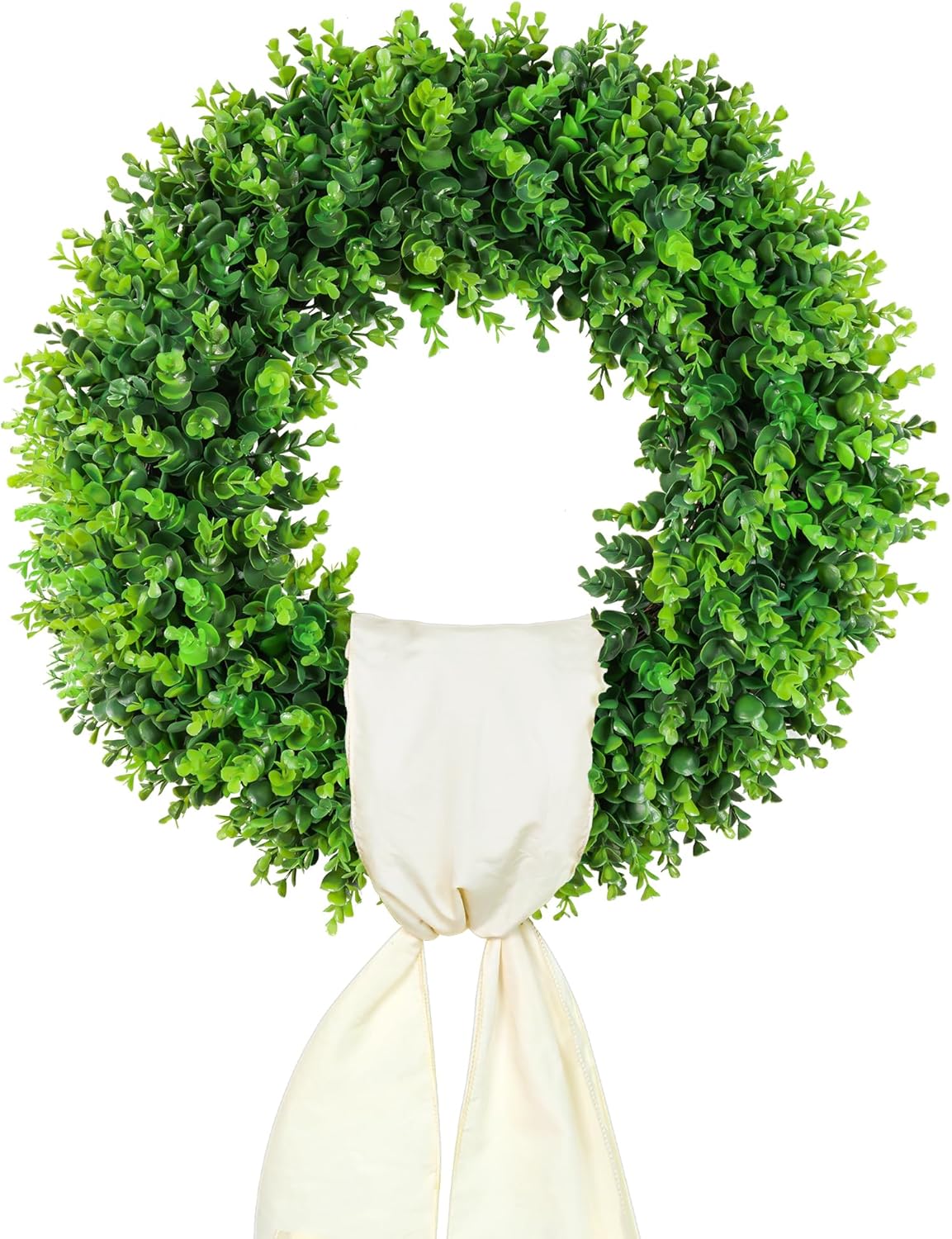 DDHS 20 Inch Artificial Boxwood Wreath for Front Door