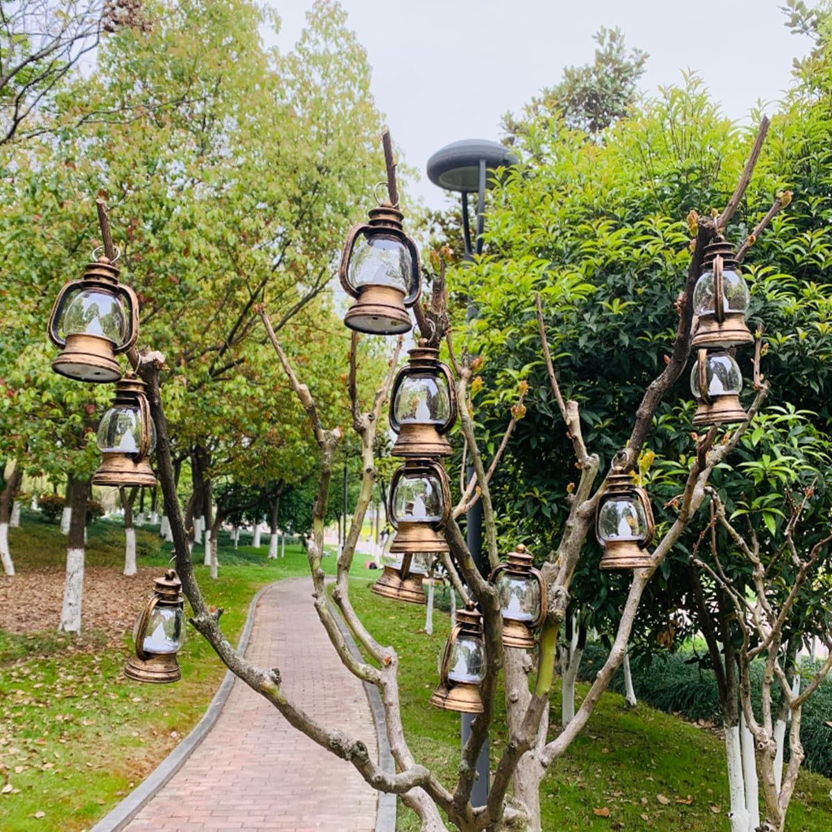12 Pack Mini Decorative Candle Lanterns with LED Candles