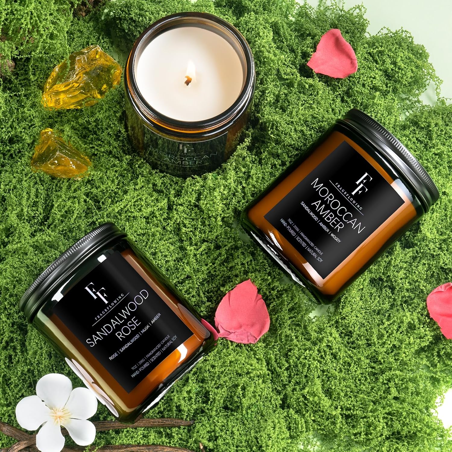 Scented Candle Set 6 Pack with 42 Oz Jar Candles