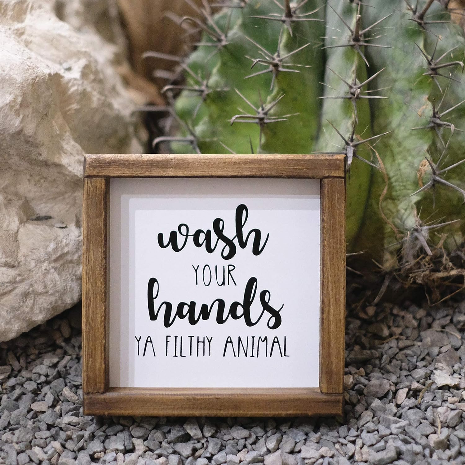 Lavender Inspired Funny Hands Sign Farmhouse Decor 7x7