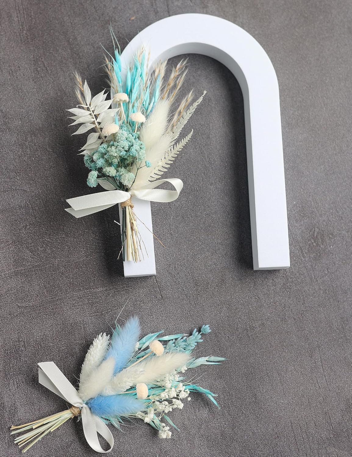 Mini Dried Flower Bouquet Set 6 pcs Blue